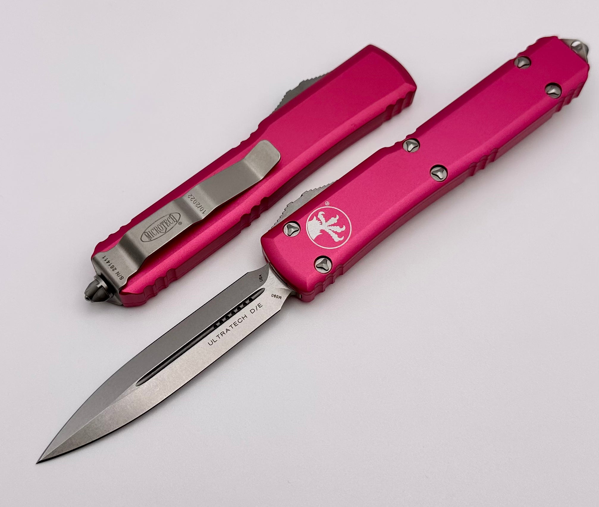 Microtech Ultratech Double Edge Stonewash Standard & Pink 122-10PK