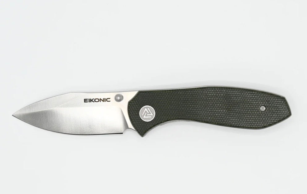 Eikonic Knives Kasador Olive Canvas Micarta & D2 331SGR