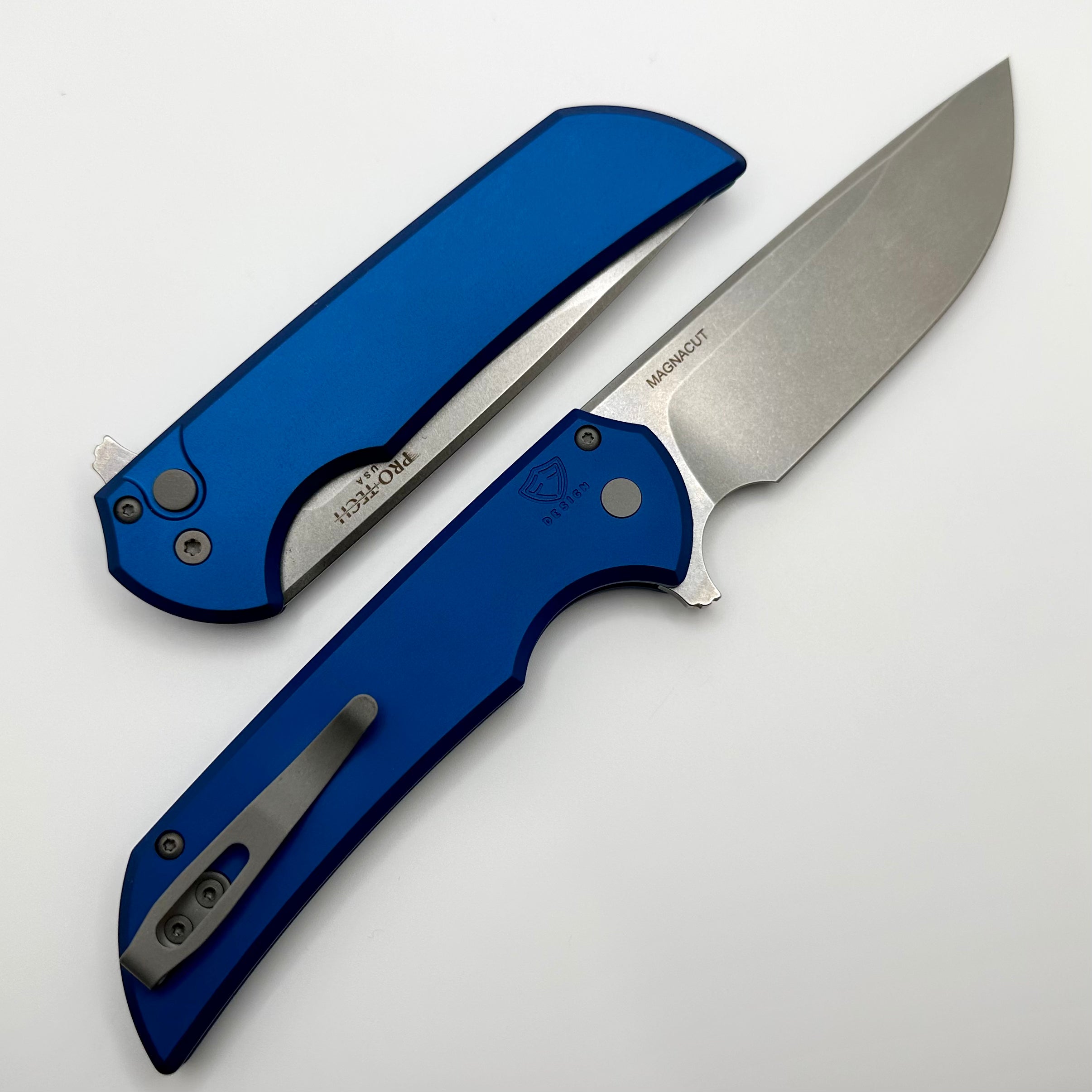 Pro-Tech Mordax Blue Handle & Stonewash MagnaCut MX101-BLUE