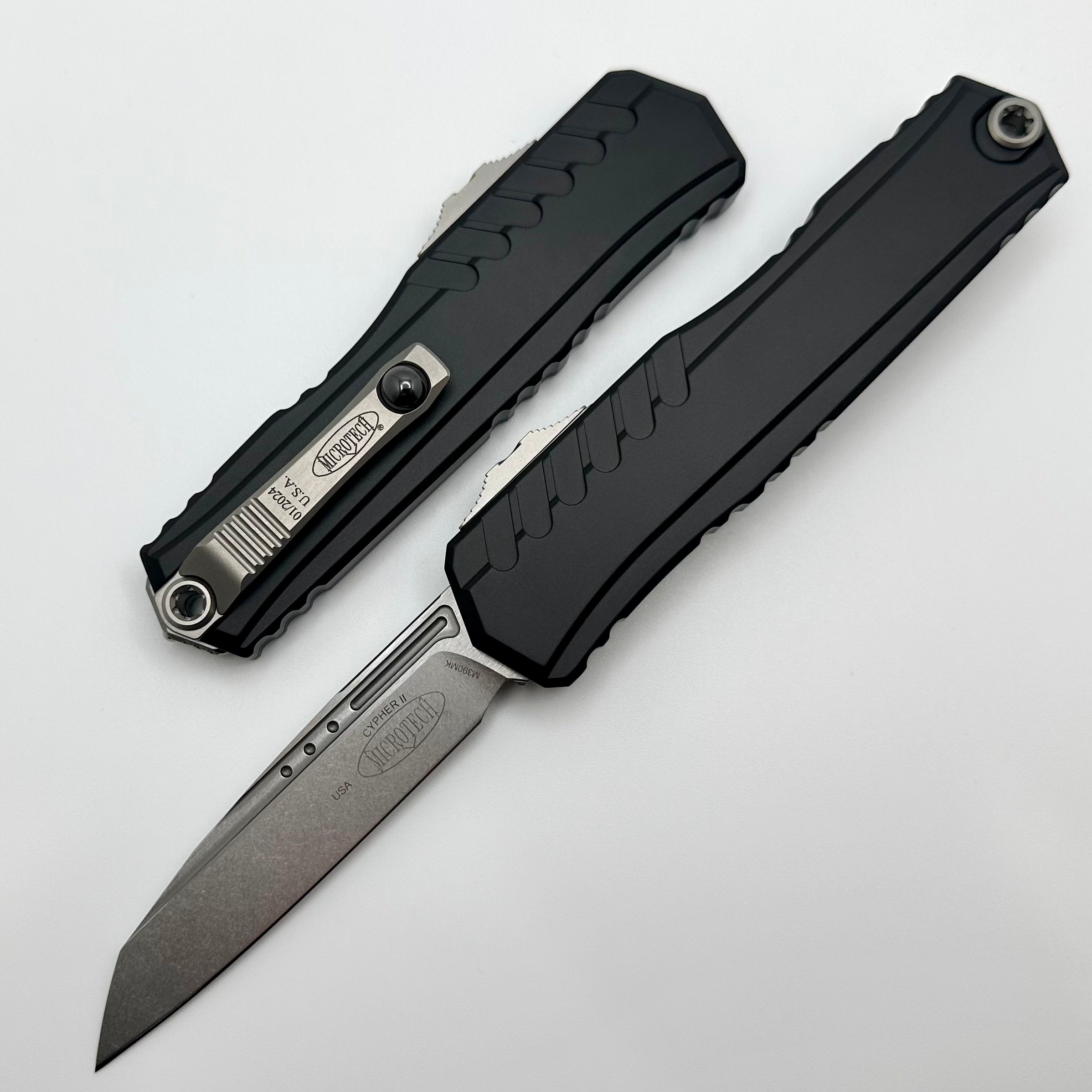 Microtech Cypher II S/E Stonewash Standard 1241-10