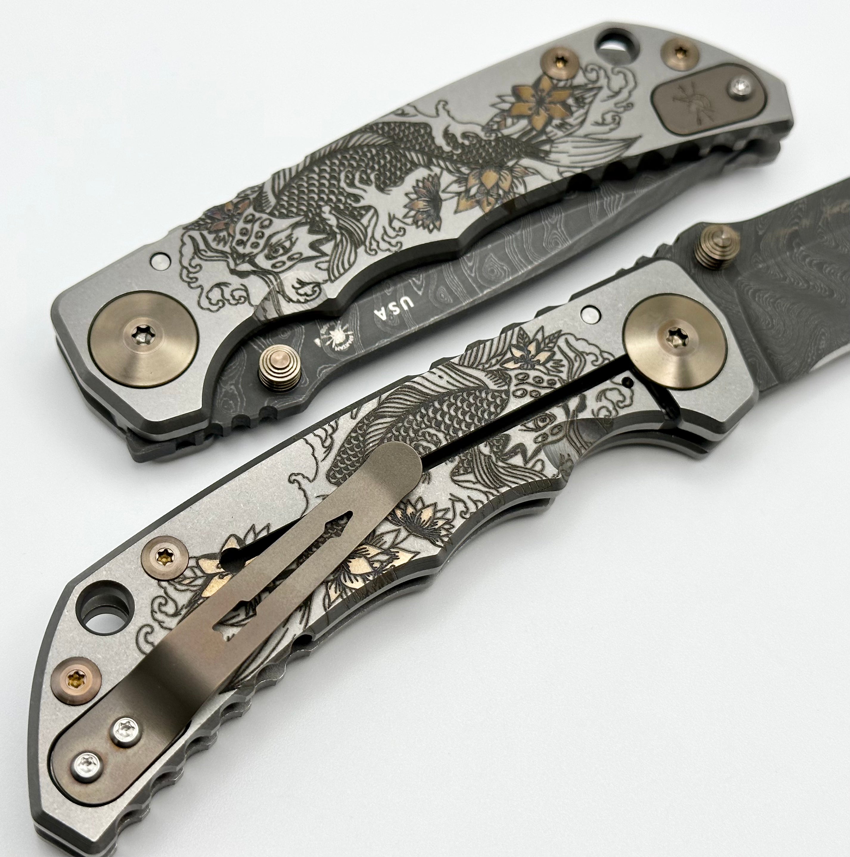 Spartan Blades Harsey Folder 2022 Special Edition Koi Fish w/ Damascus