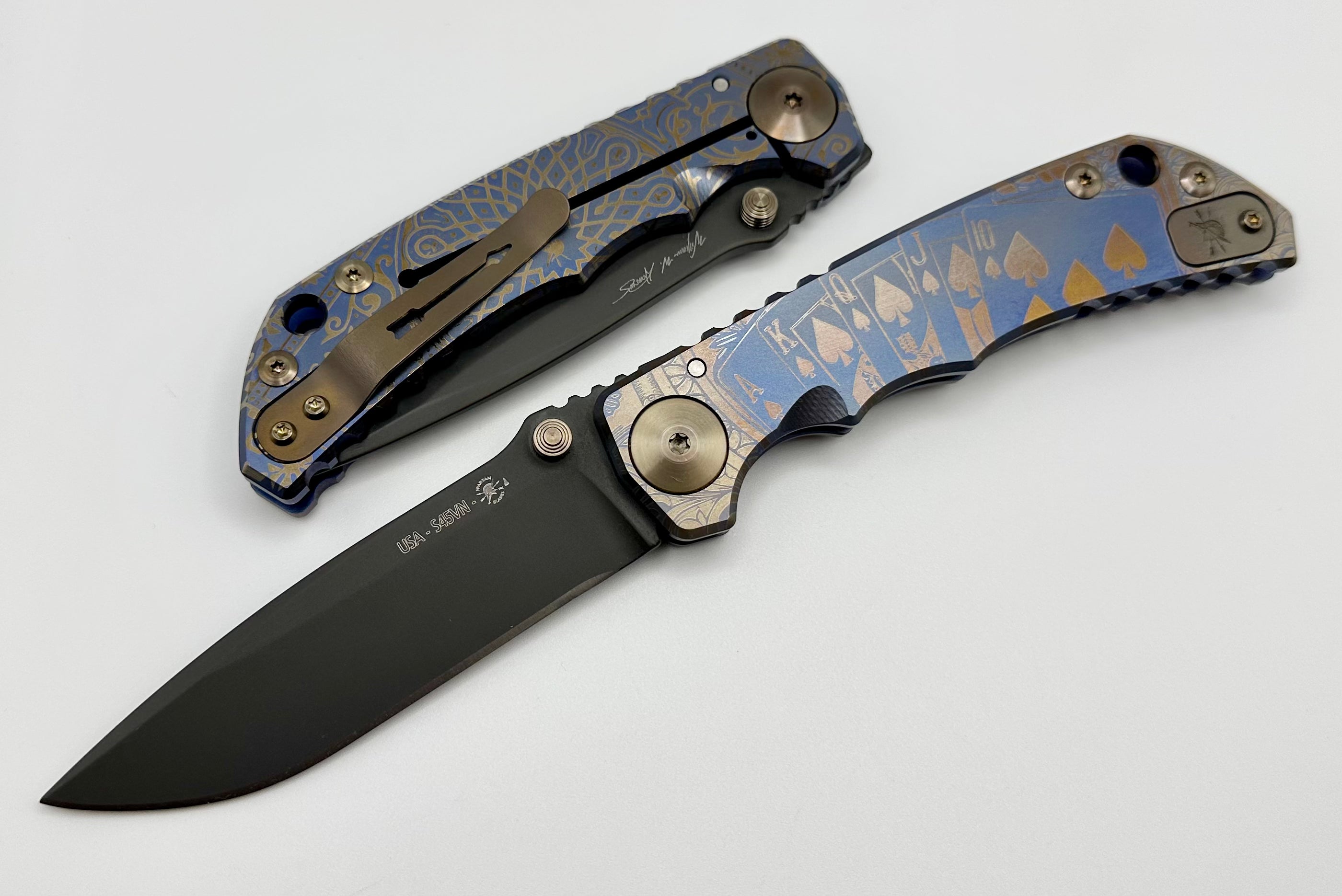 Spartan Blades Harsey Folder 2022 Special Edition Royal Flush