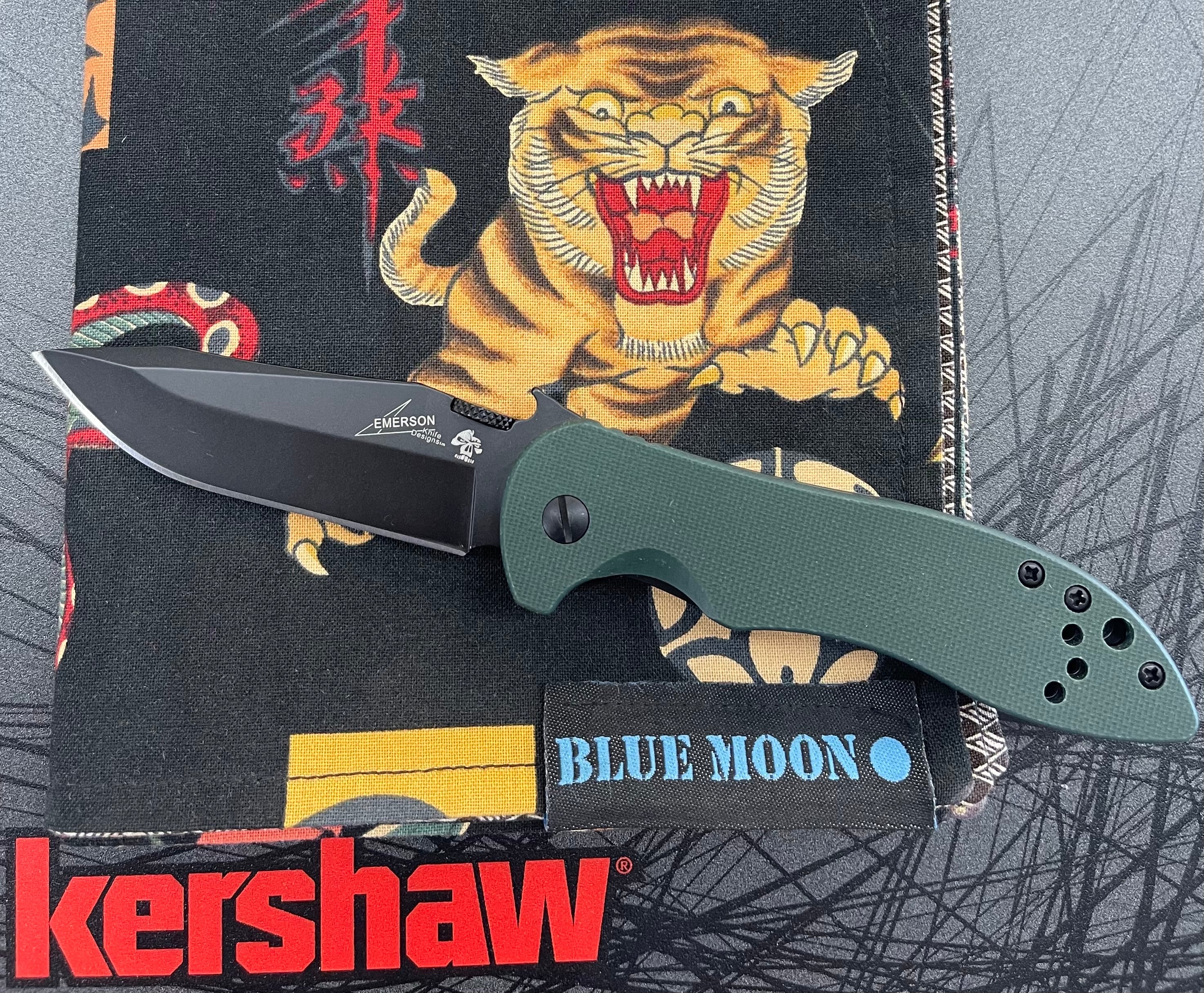 Kershaw Emerson CQC-5K Liner Lock Knife Green G-10 (3 Black) 6074OLBLK