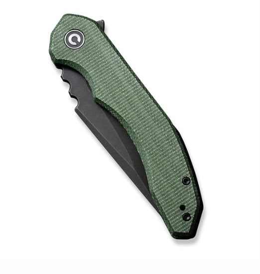 Civivi Bluetick Flipper Green Micarta & Black Stonewash 14C28N C23050-3