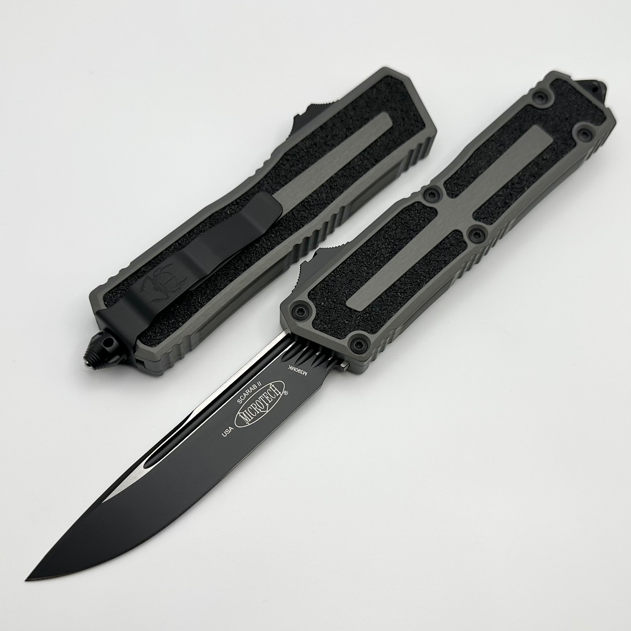 Microtech Scarab 2 Gen 3 S/E Natural Clear Standard w/ Spine Fluted Blade 1278-1NC