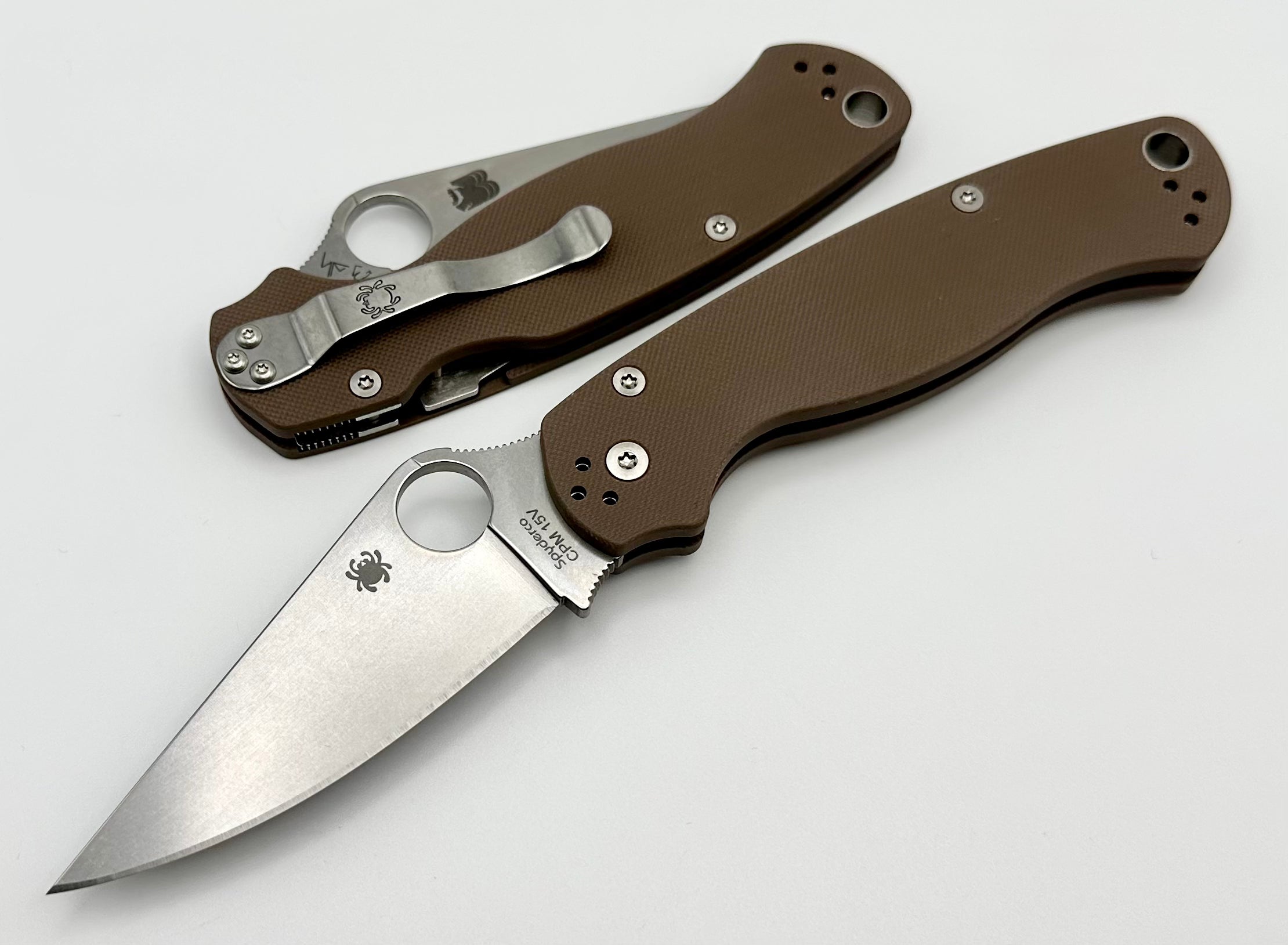 Spyderco Paramilitary 2 PM 15V & Brown G-10 Sprint Run C81GPBN15V2 ONE PER HOUSEHOLD