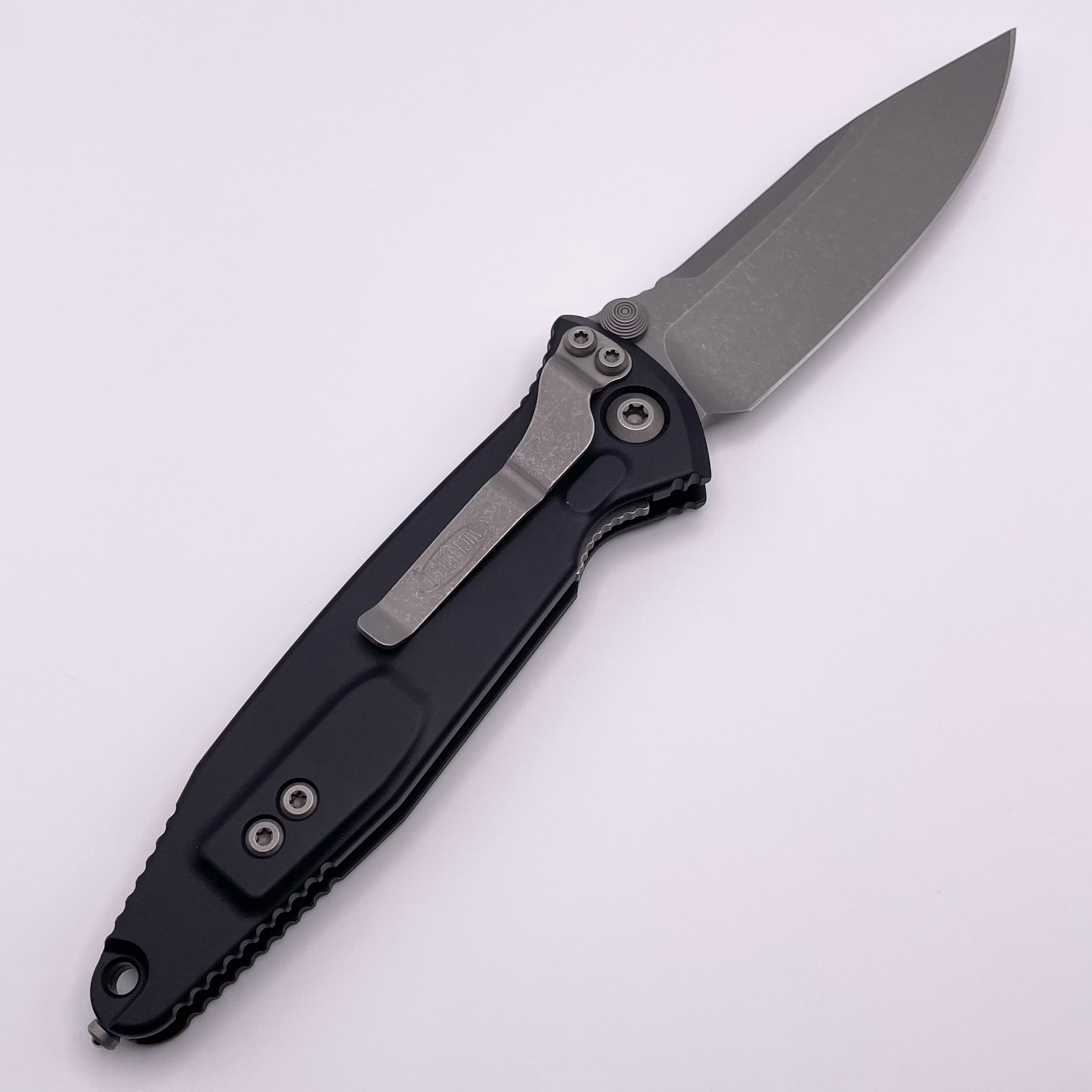 Microtech Socom Elite Single Edge Apocalyptic Standard Manual & Black 160-10AP Pre Owned