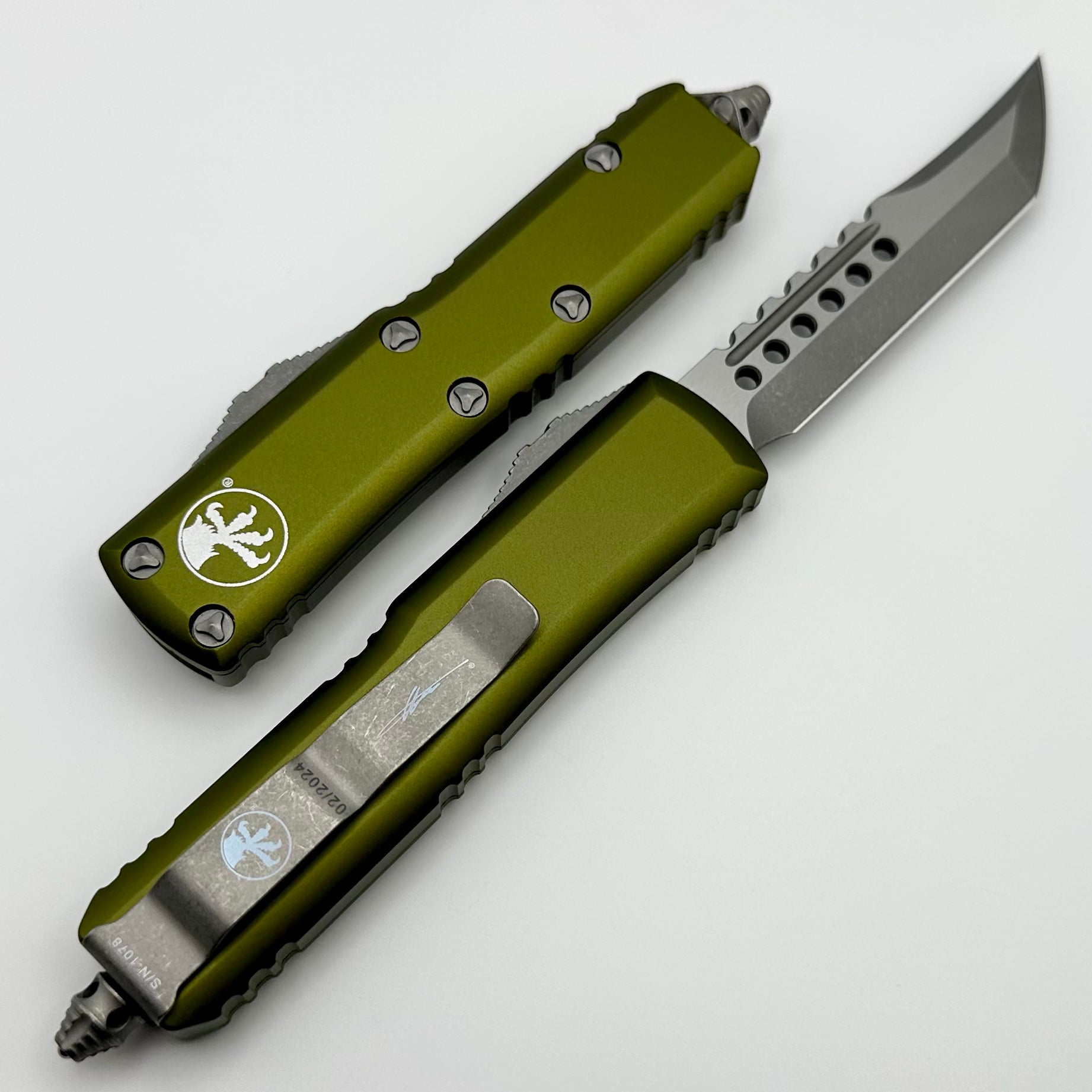 Microtech UTX-85 Hellhound Apocalyptic & OD Green 719-10APODS