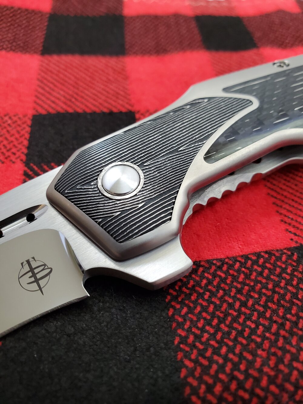 Begg California Custom Shop Astio Mirror RWL-34 Silver Star Strike Carbon Fiber Herringbone