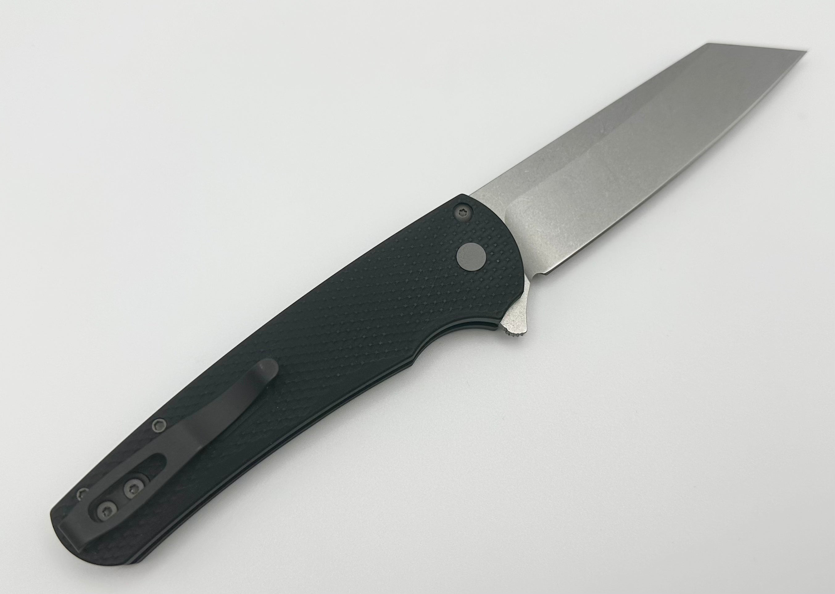 Pro-Tech Malibu Textured Black Handle & Stonewash 20CV Blade 5205