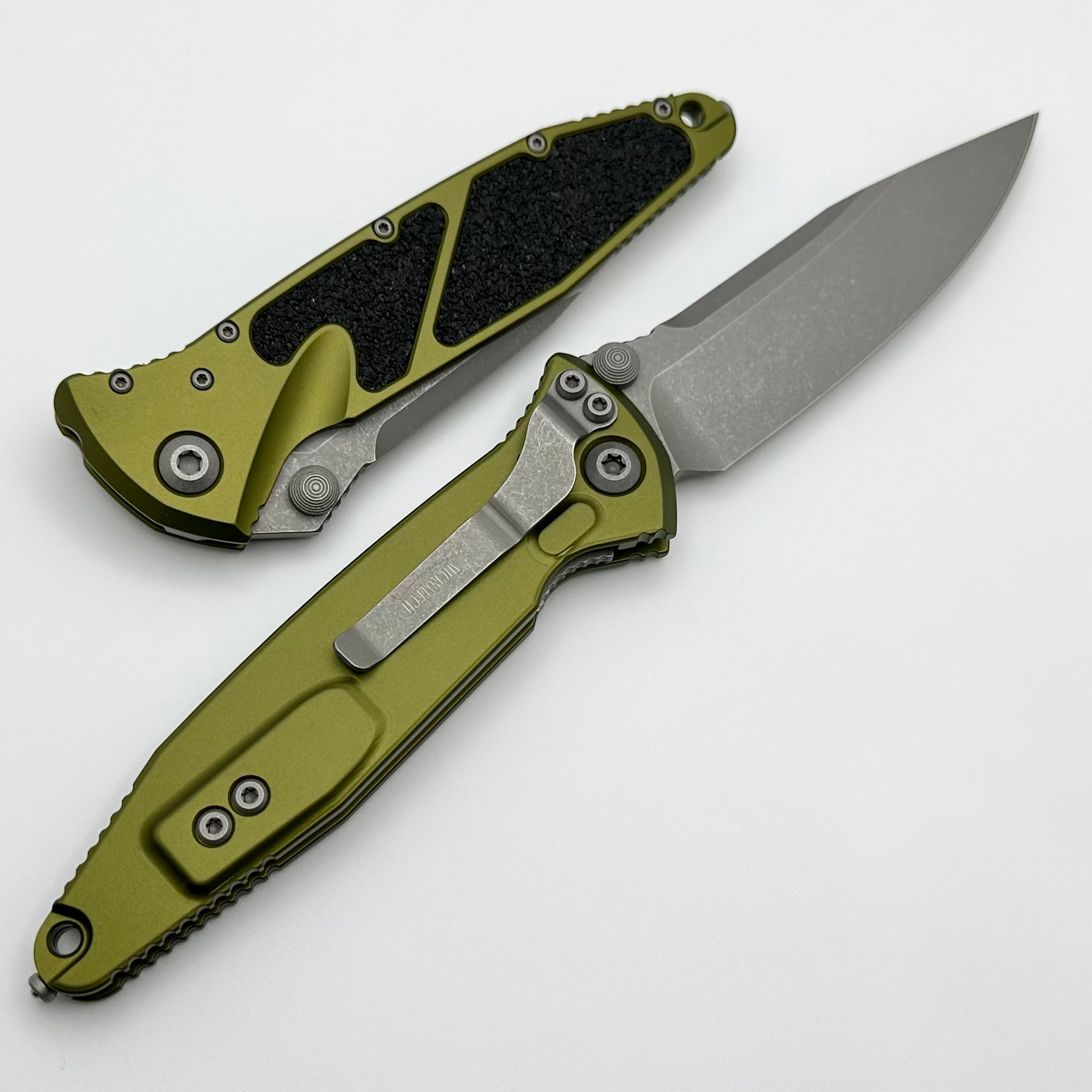 Microtech Socom Elite Single Edge Apocalyptic Standard Manual & OD Green 160-10APOD