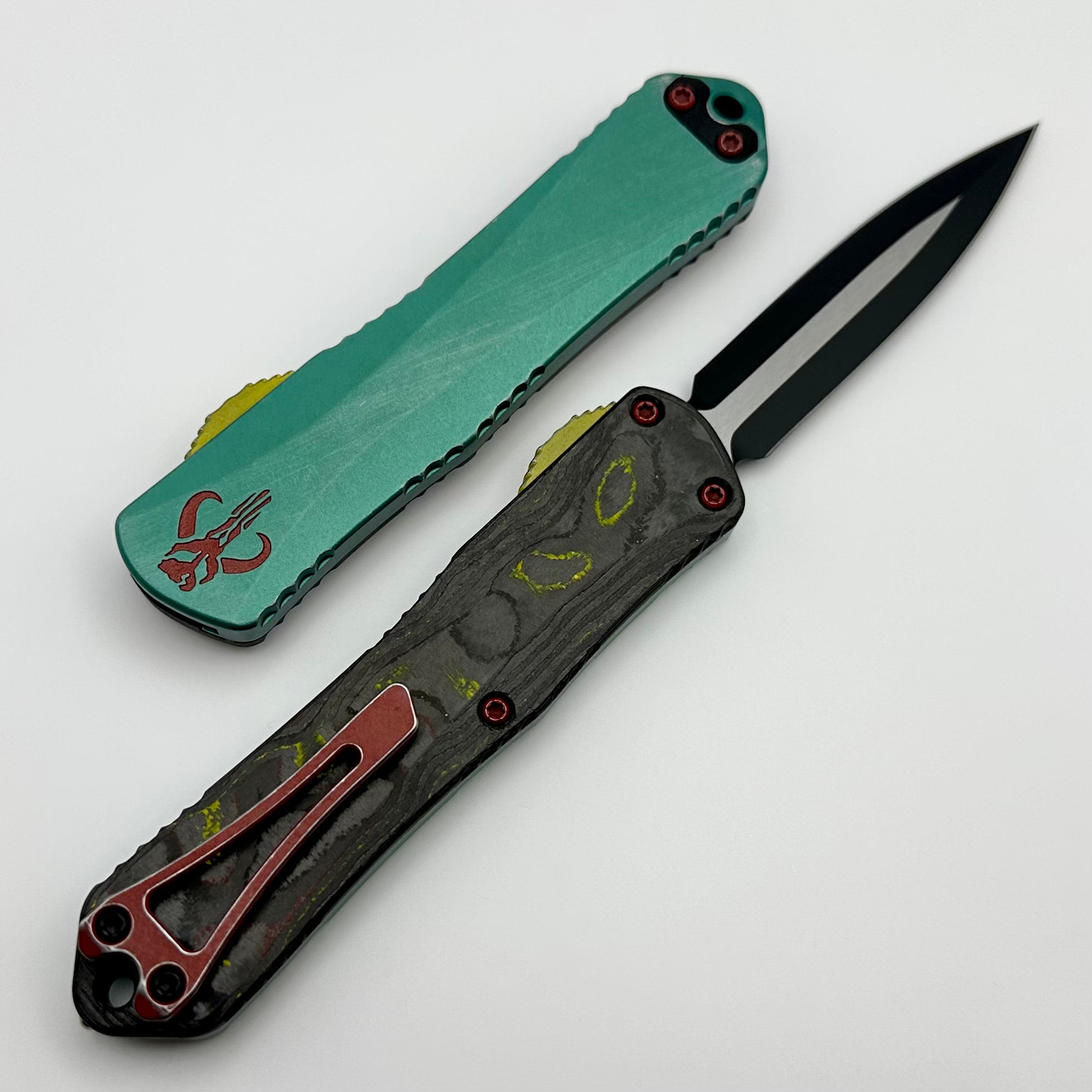 Heretic Knives Manticore E Bounty Hunter w/ Double Edge Two Tone Black MagnaCut H028-10A-BOUNTY