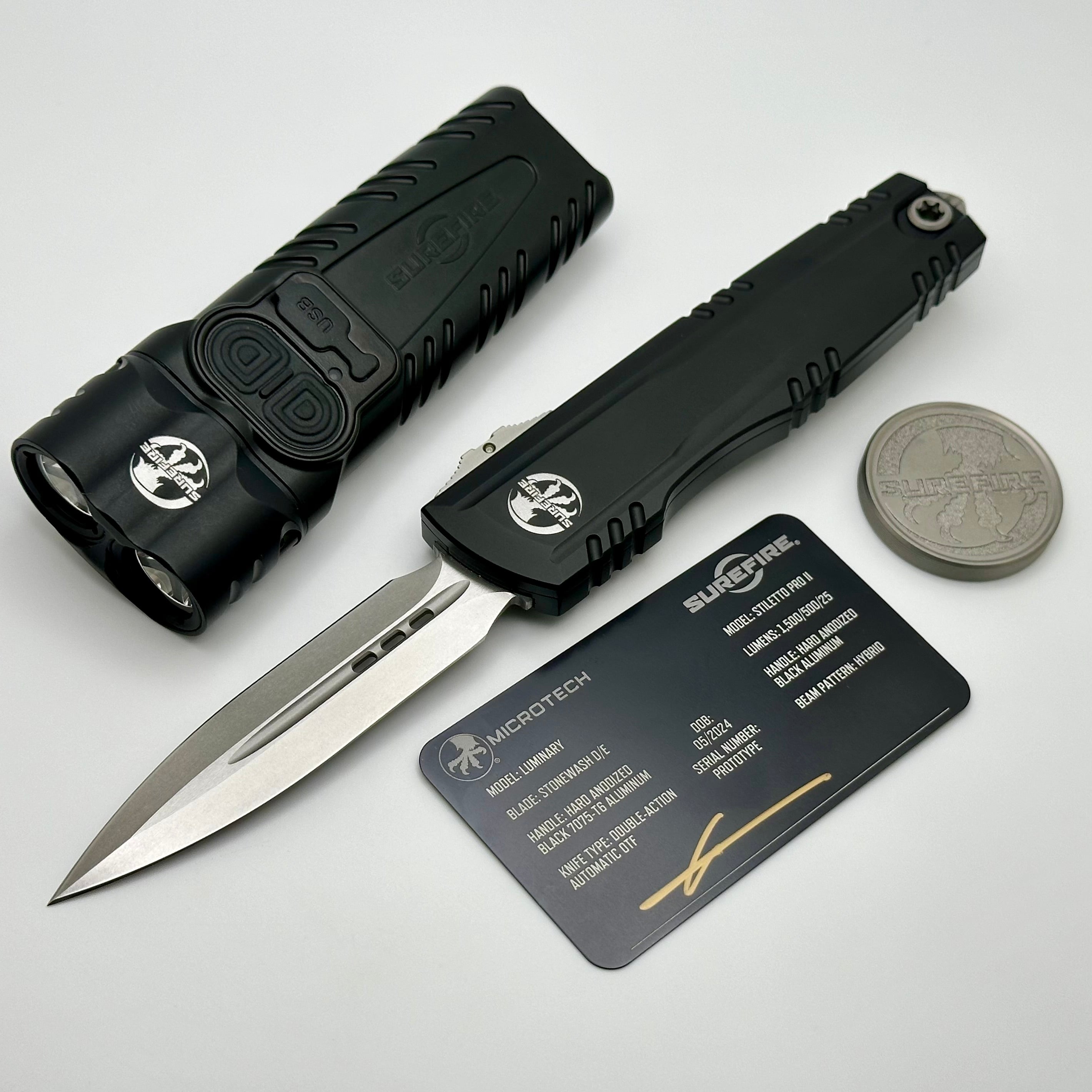 Microtech Luminary & Surefire Stiletto Pro II Prototype Set