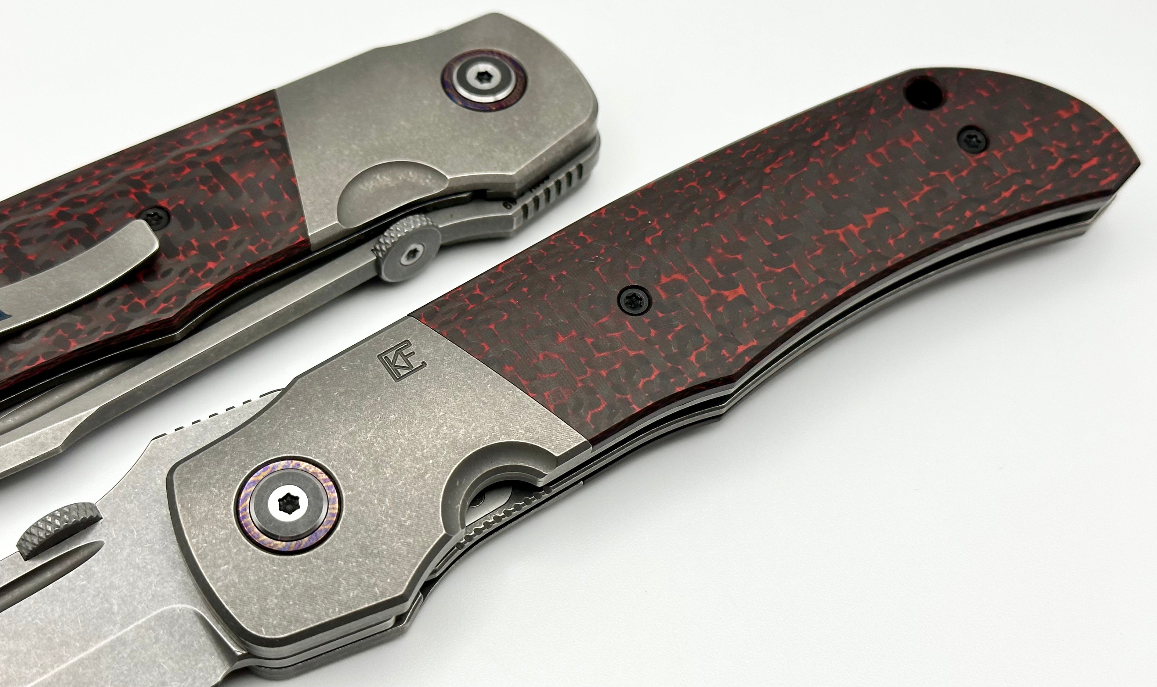 Custom Knife Factory Eagle Rock w/ Red Carbon Fiber & S90V