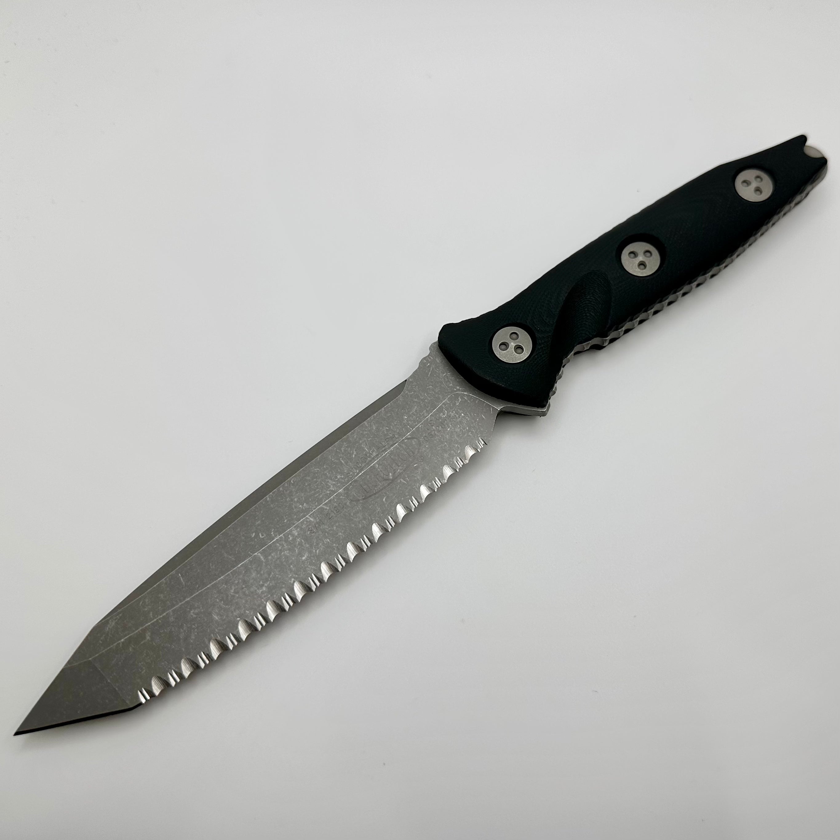 Microtech Socom Alpha Tanto Apocalyptic Standard Fully Serrated 114-12AP