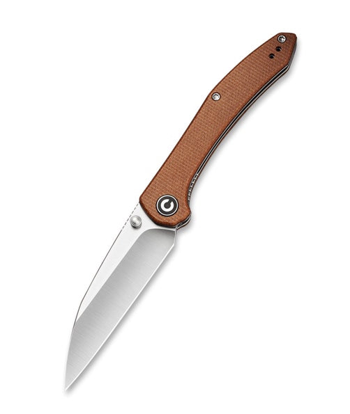 Civivi Hadros Thumb Stud - Brown Micarta Handle (3.35 Satin Finished 10Cr15CoMoV) C 20004-1