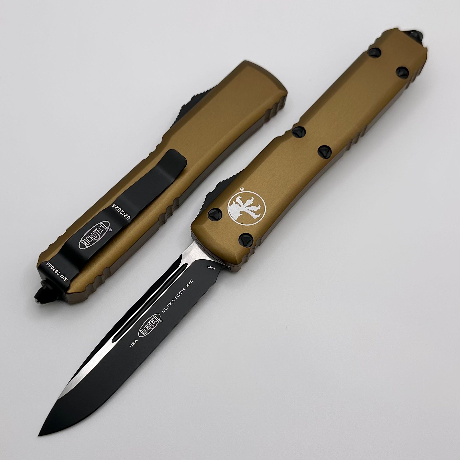 Microtech Ultratech Single Edge Black Standard & Tan 121-1TA