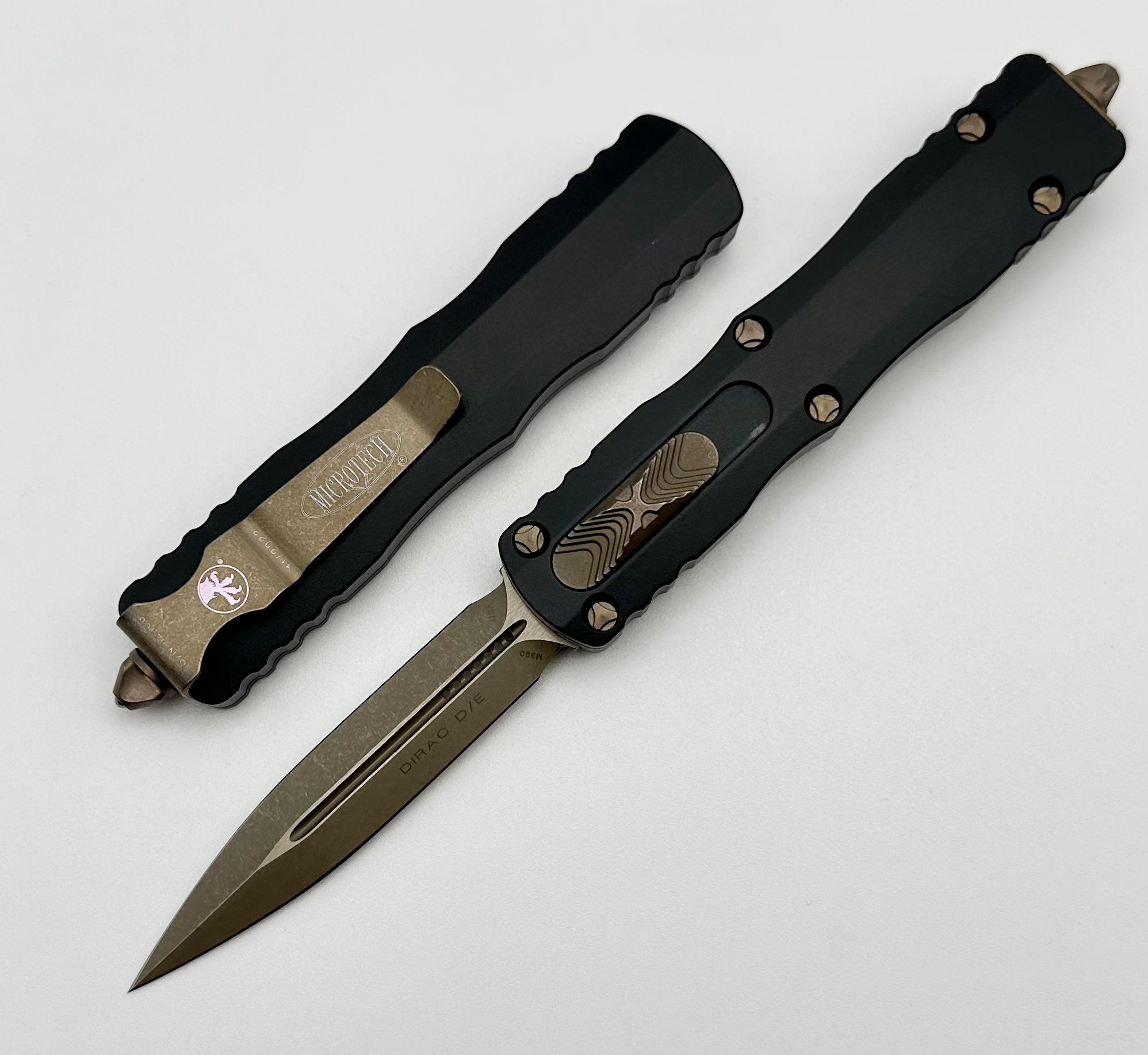 Microtech Dirac Black & Double Edge Bronze Apocalyptic 225-13AP