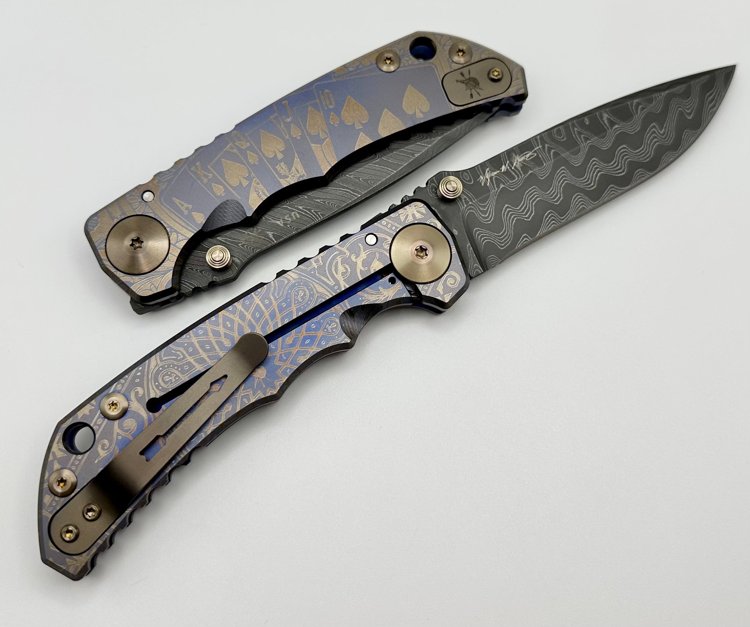 Spartan Blades Harsey Folder 2022 Special Edition Royal Flush w/ Damascus