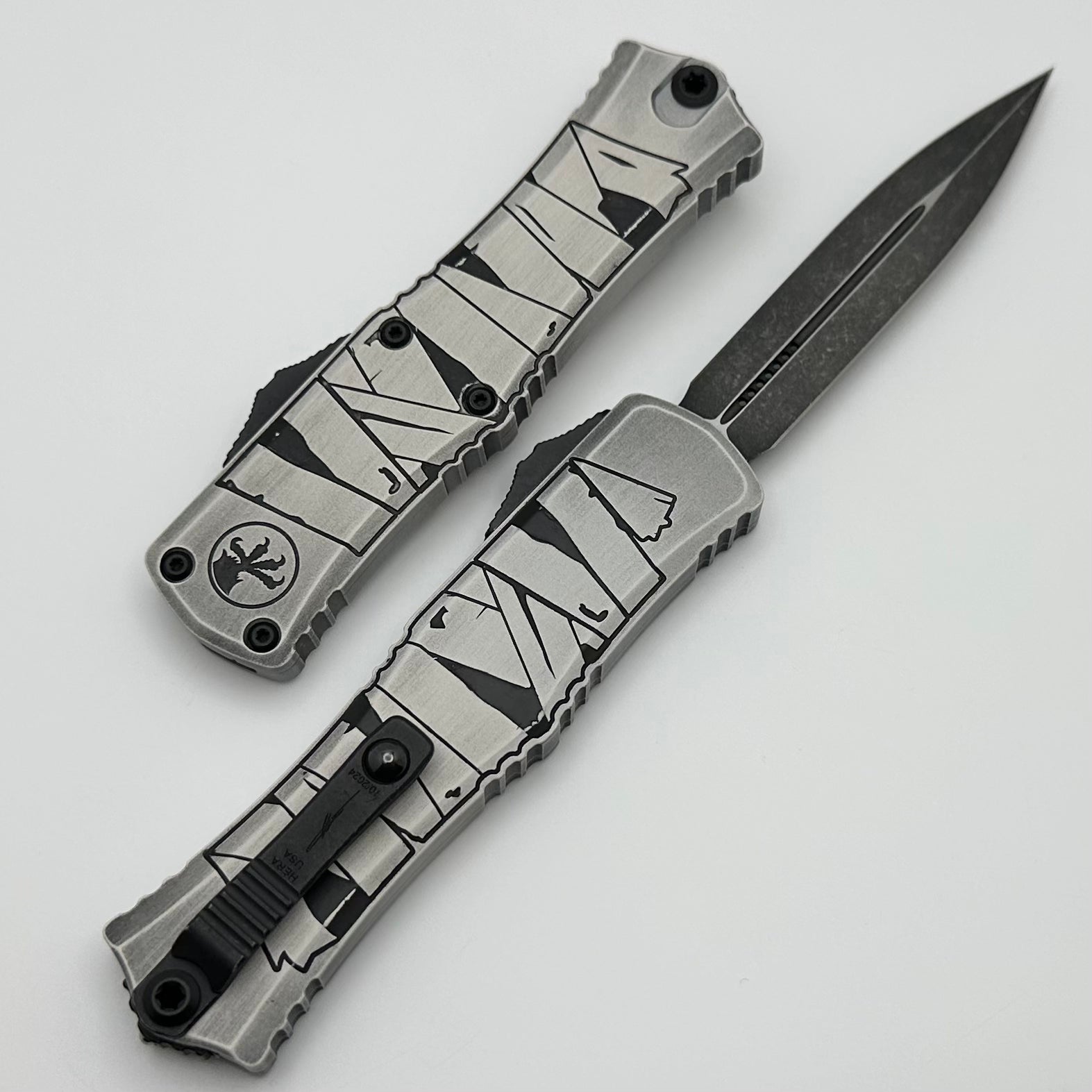 Microtech Knives Mini Hera Mummy Wrap Halloween D/E M390MK Signature Series 1702M-1HWMYS