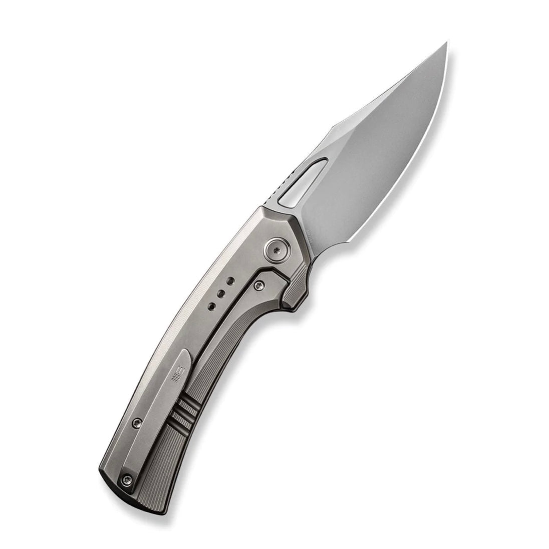 We Knife Nefaris Polished Bead Blasted Titanium & 20CV WE22040D-2