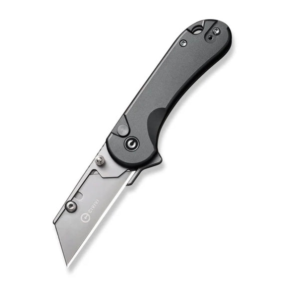 Civivi Elementum Utility Button Lock Knife w/ Gray Aluminum Handles C23039B-4