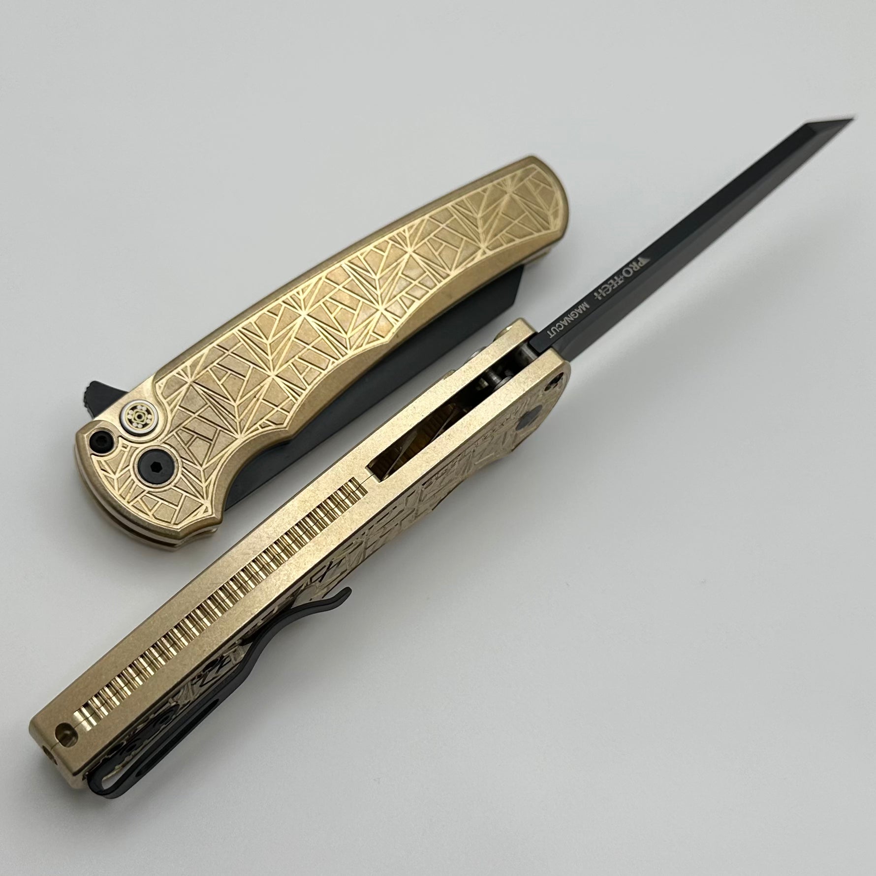 Pro-Tech Malibu Nexus AlBronze Handle w/ Mosaic Button & MagnaCut 5413-Nexus