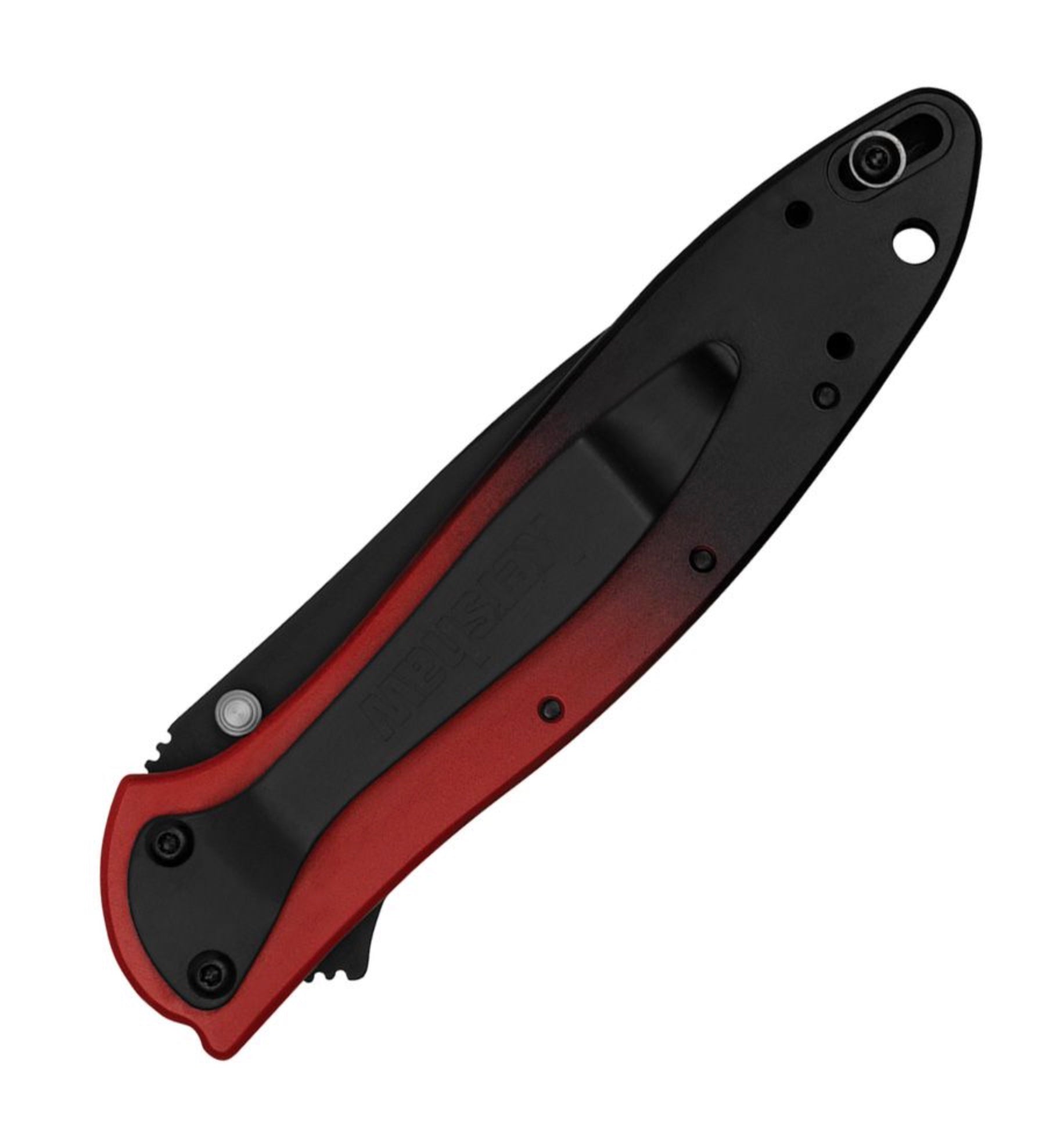 Kershaw Leek Black Oxide MagnaCut & Red/Black Fade Aluminum Handles 1660GRDBLK