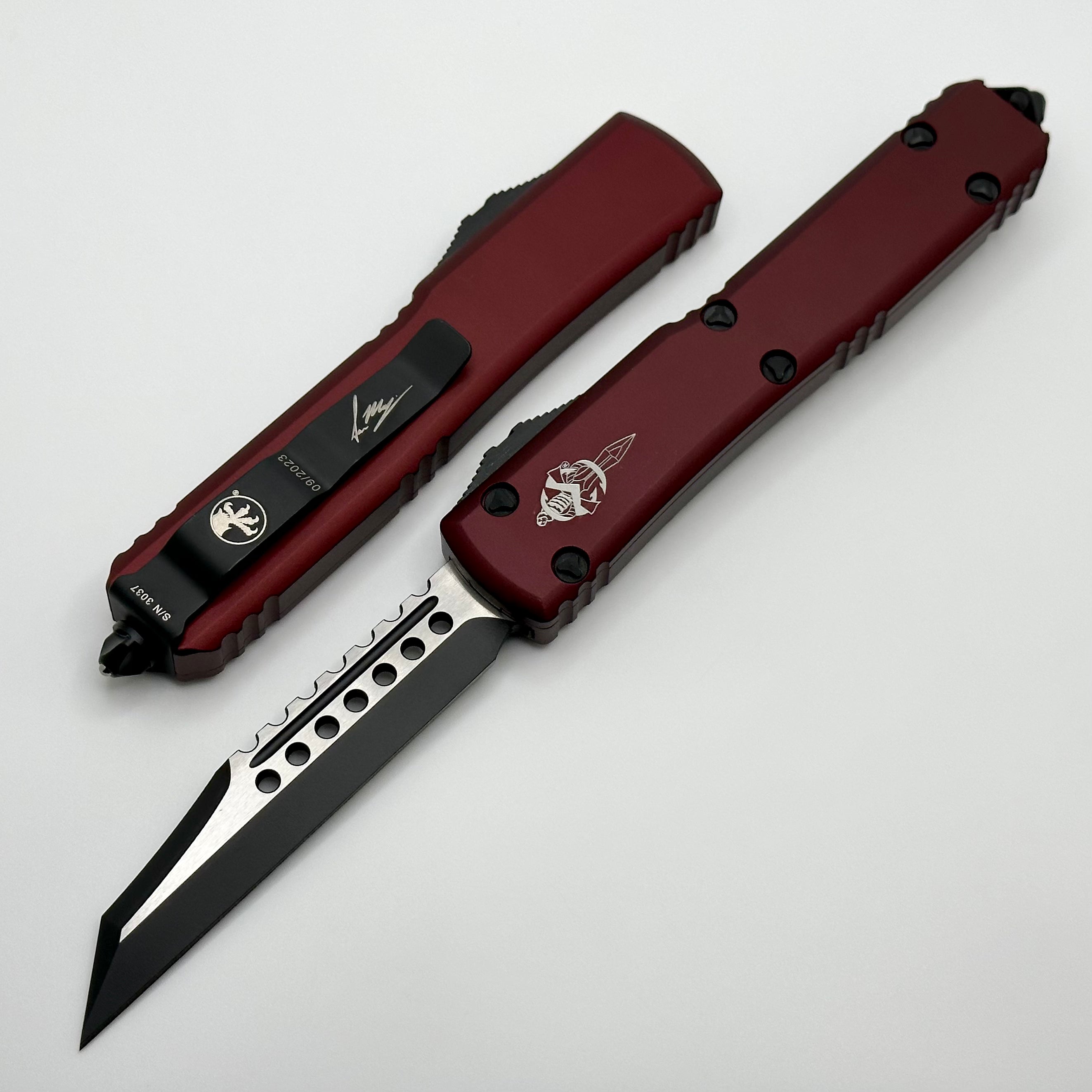 Microtech Ultratech Warhound Merlot Standard Signature Series 119W-1MRS