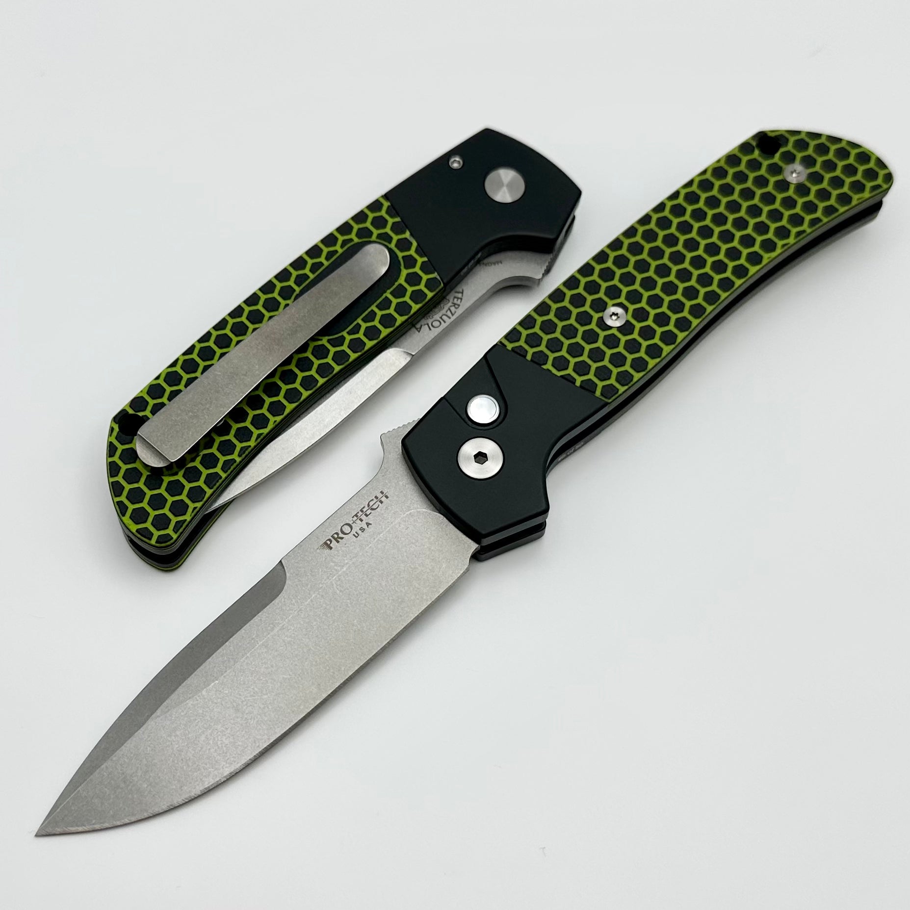 Pro-Tech Terzuola ATCF Aluminum w/ Green/Black Honeycomb G10 Inlays & Stonewash MagnaCut USN 2023 Special