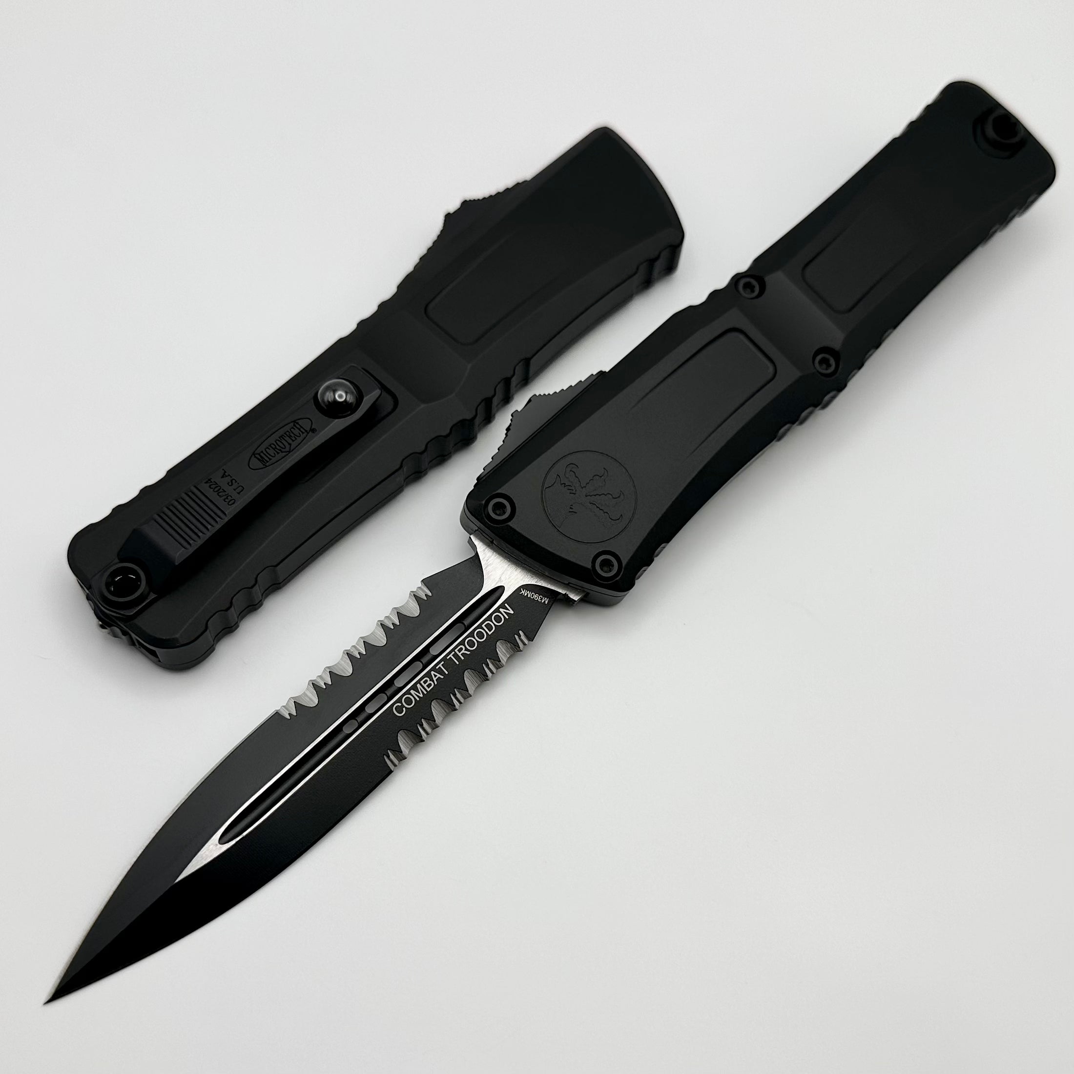 Microtech Knives Combat Troodon Gen III Tactical Double Edge Partial Serrated 1142-2T