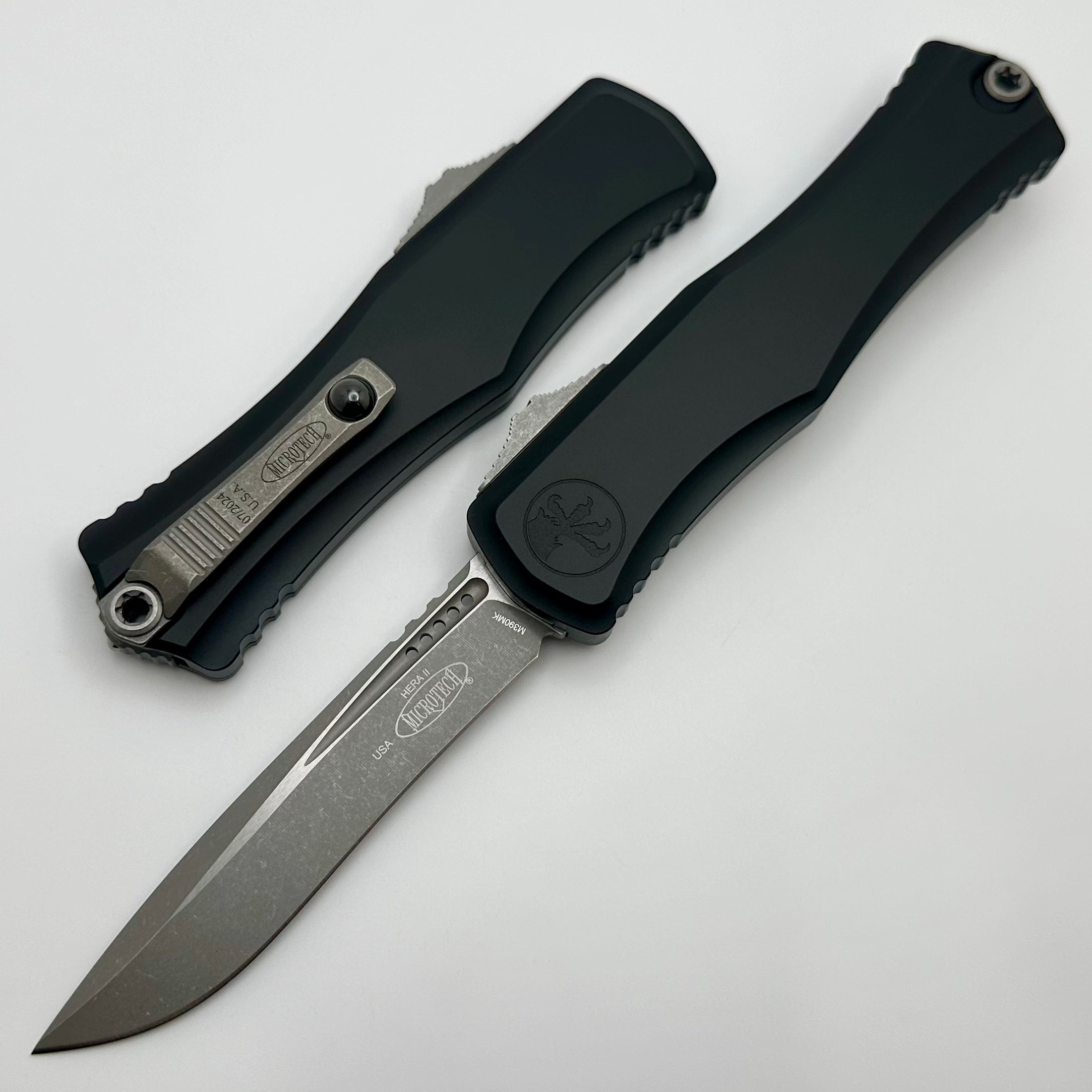 Microtech Knives Hera II Apocalyptic Recurve w/ Black Handle 1705-10AP