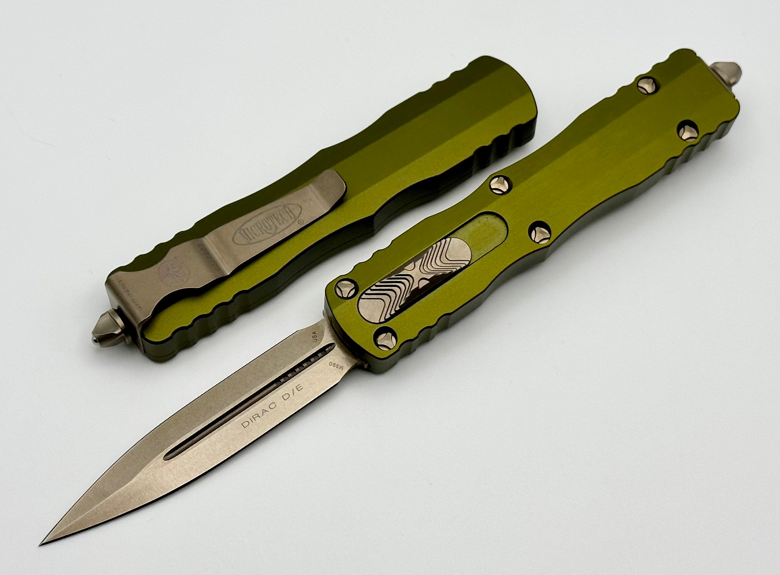 Microtech Dirac Double Edge Bronze & OD Green 225-13OD