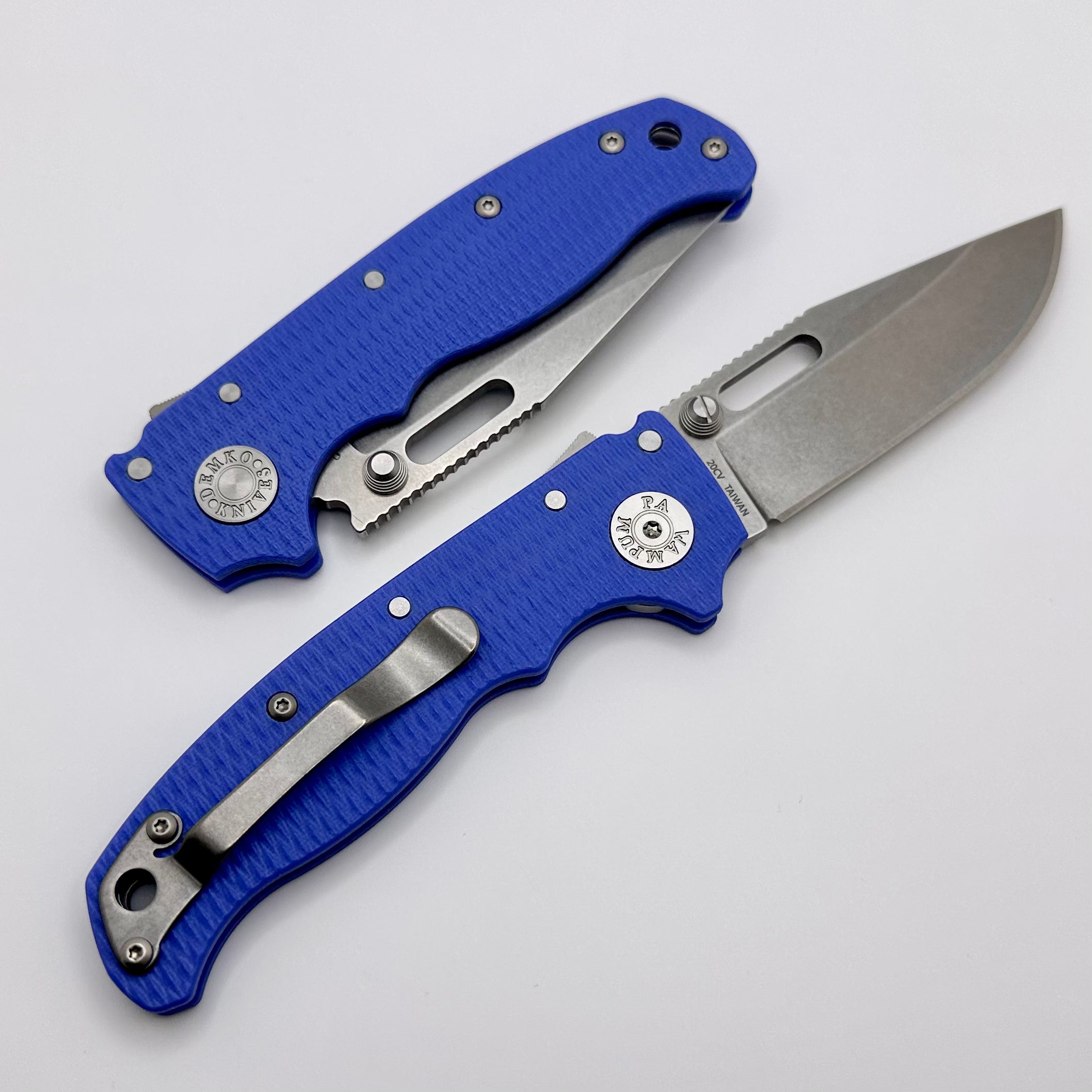 Demko AD20.5 20CV Clip Point & Blue G-10