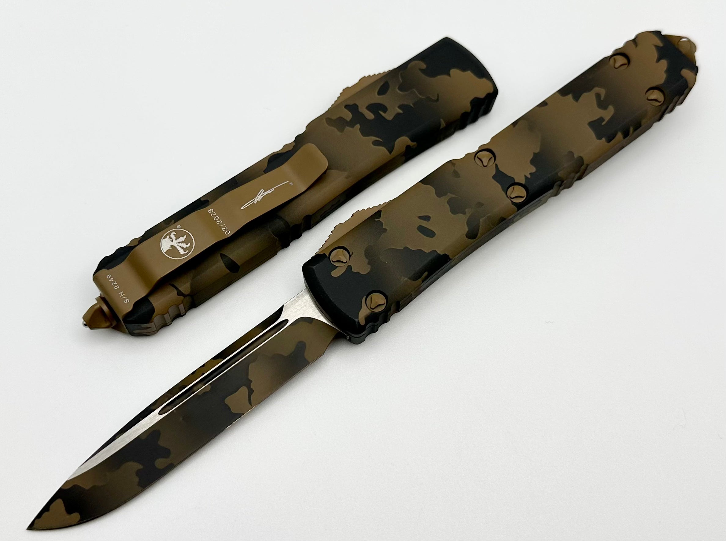 Microtech Ultratech Single Edge Coyote Camo 121-1CCS