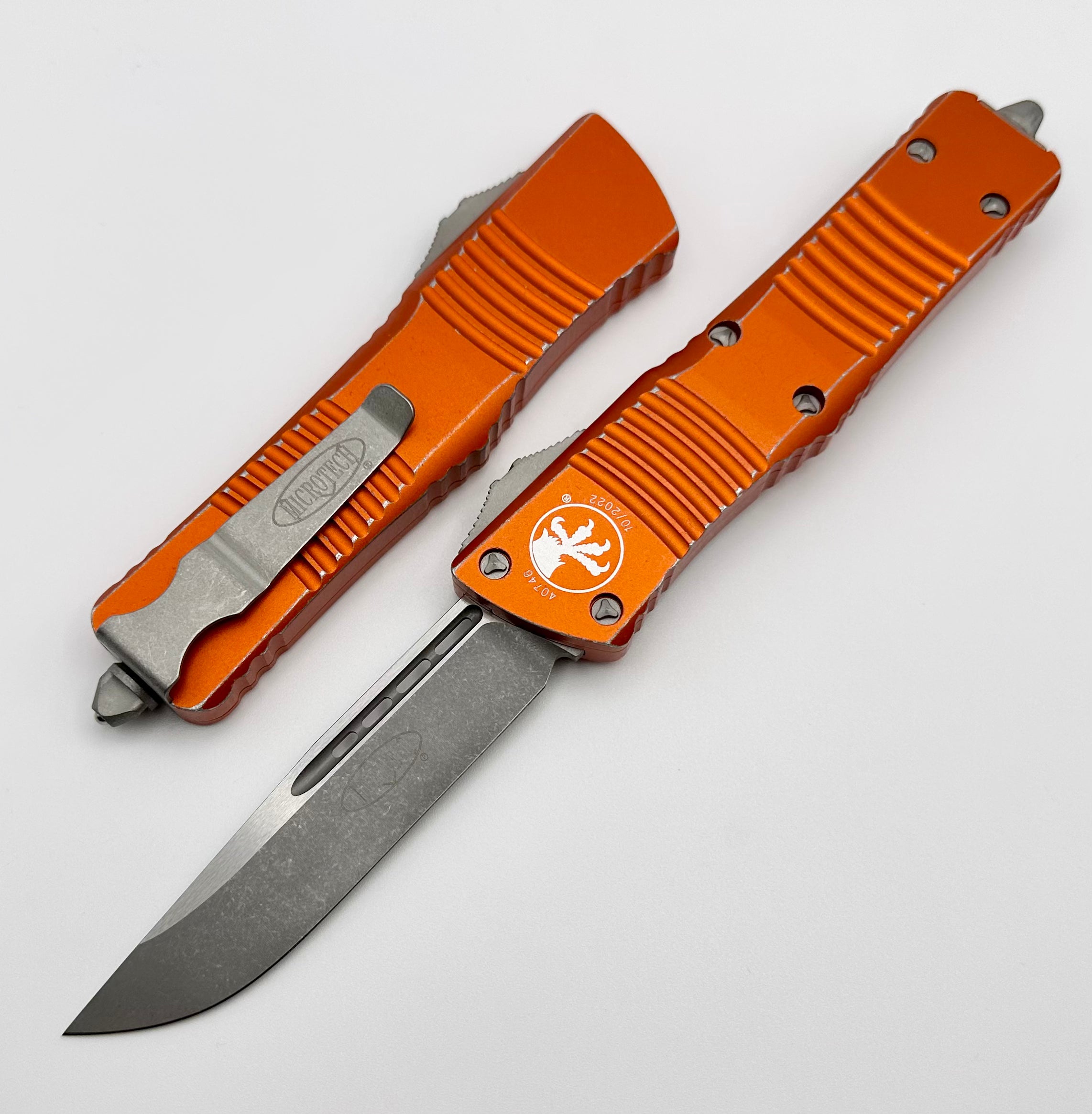 Microtech Combat Troodon Single Edge Apocalyptic & Distressed Orange 143-10DOR