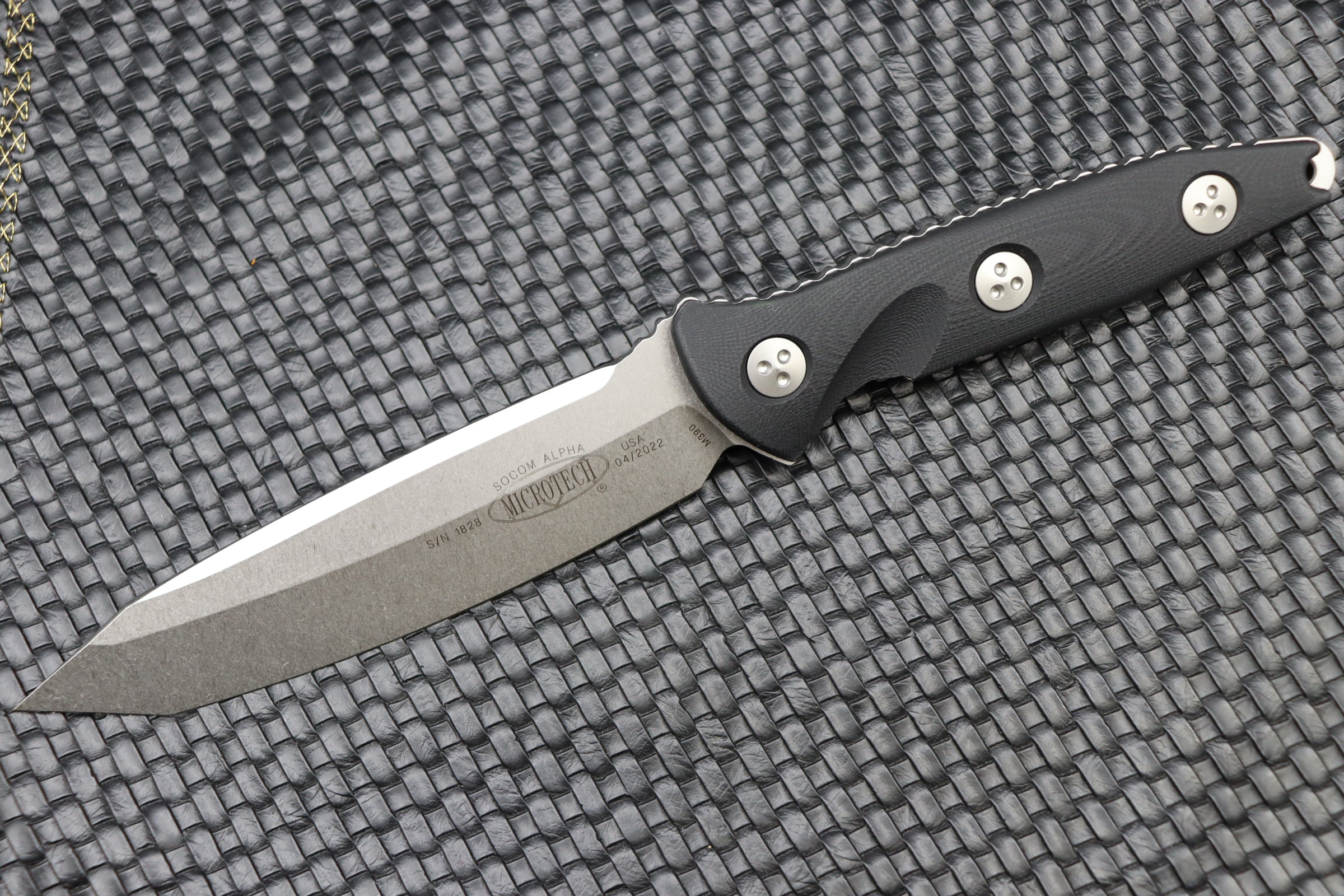 Microtech Socom Alpha Tanto Stonewash Standard 114-10