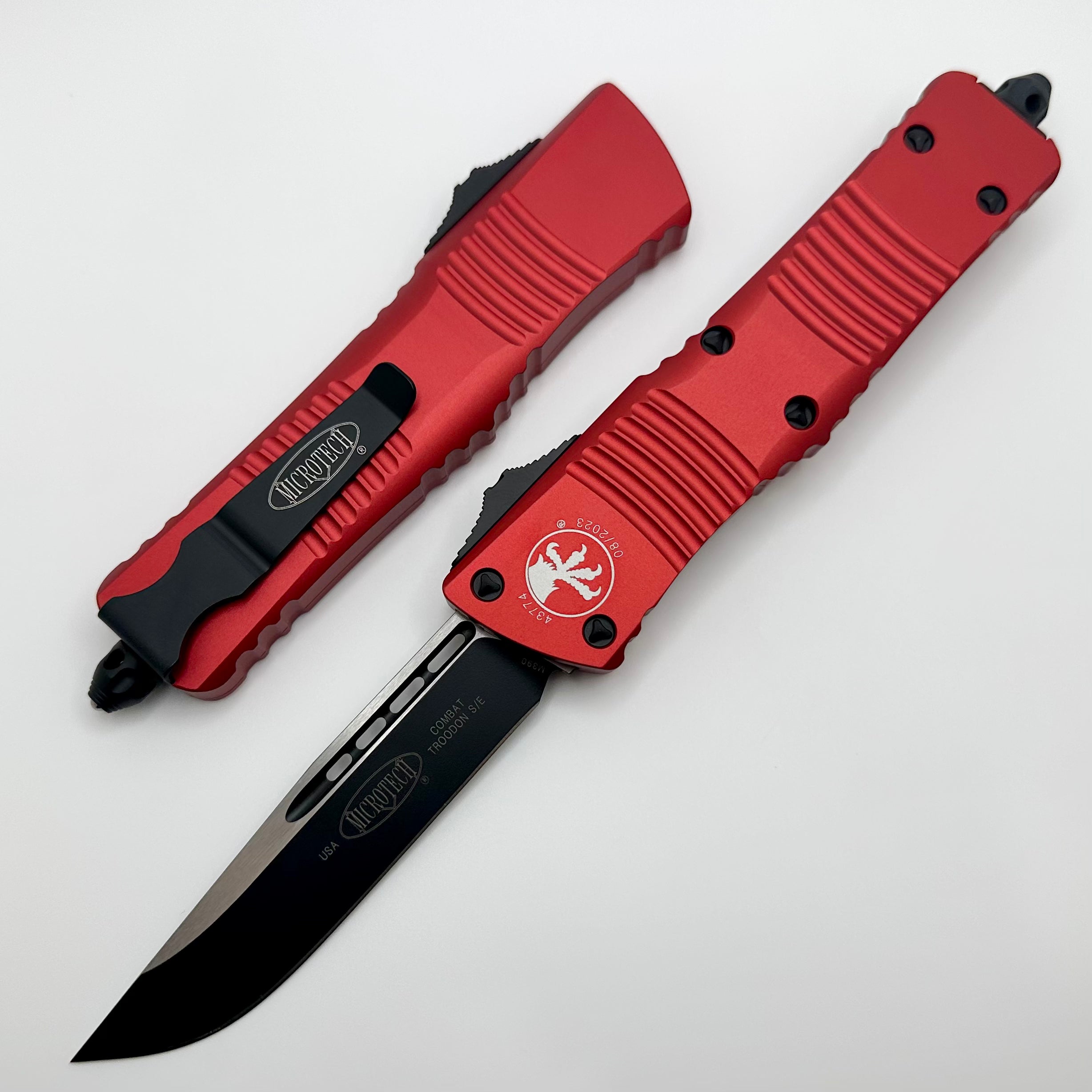 Microtech Combat Troodon Single Edge Black & Red 143-1RD