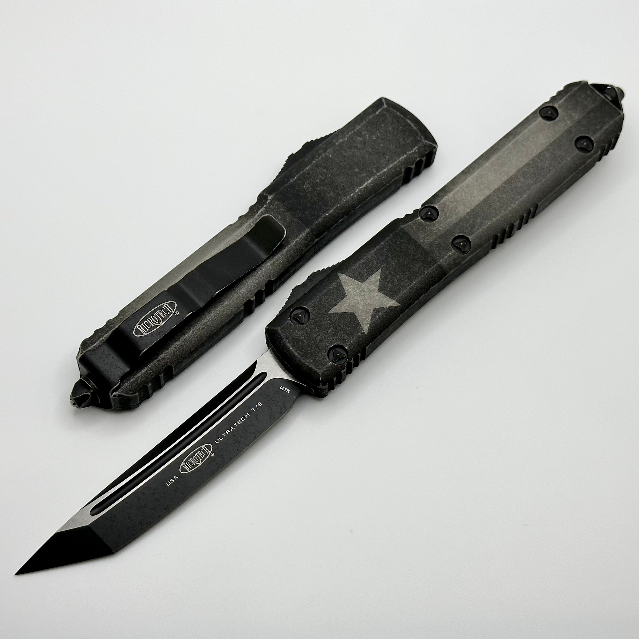 Microtech Ultratech Tanto Distressed NRA Houston 2022 123-1DTX