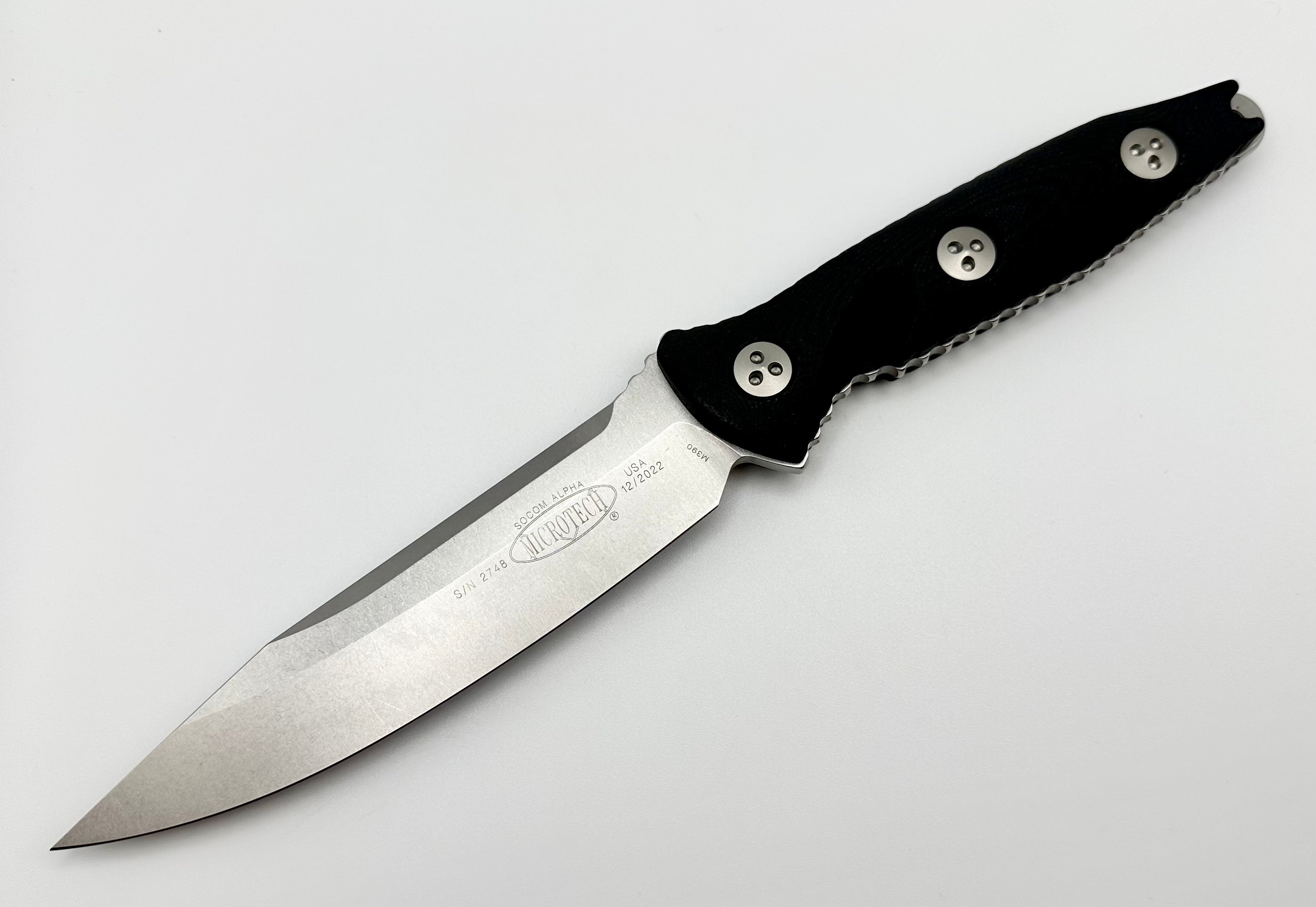 Microtech Socom Alpha S/E Stonewash Standard 113-10