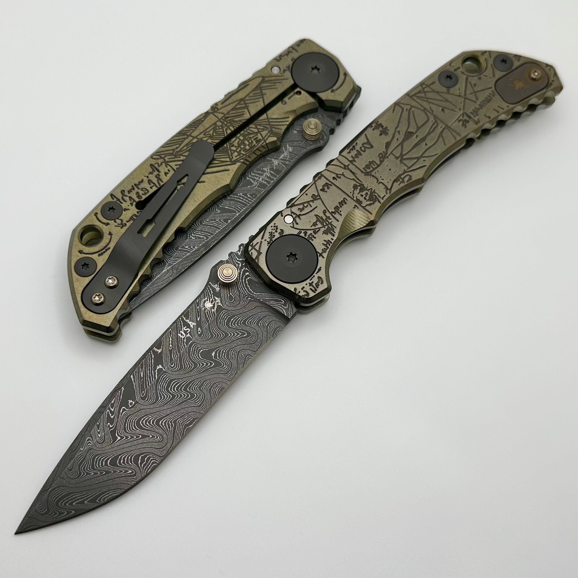 Spartan Blades Harsey Folder 2023 Divinci's Vitruvia Man Edition w/ Damascus