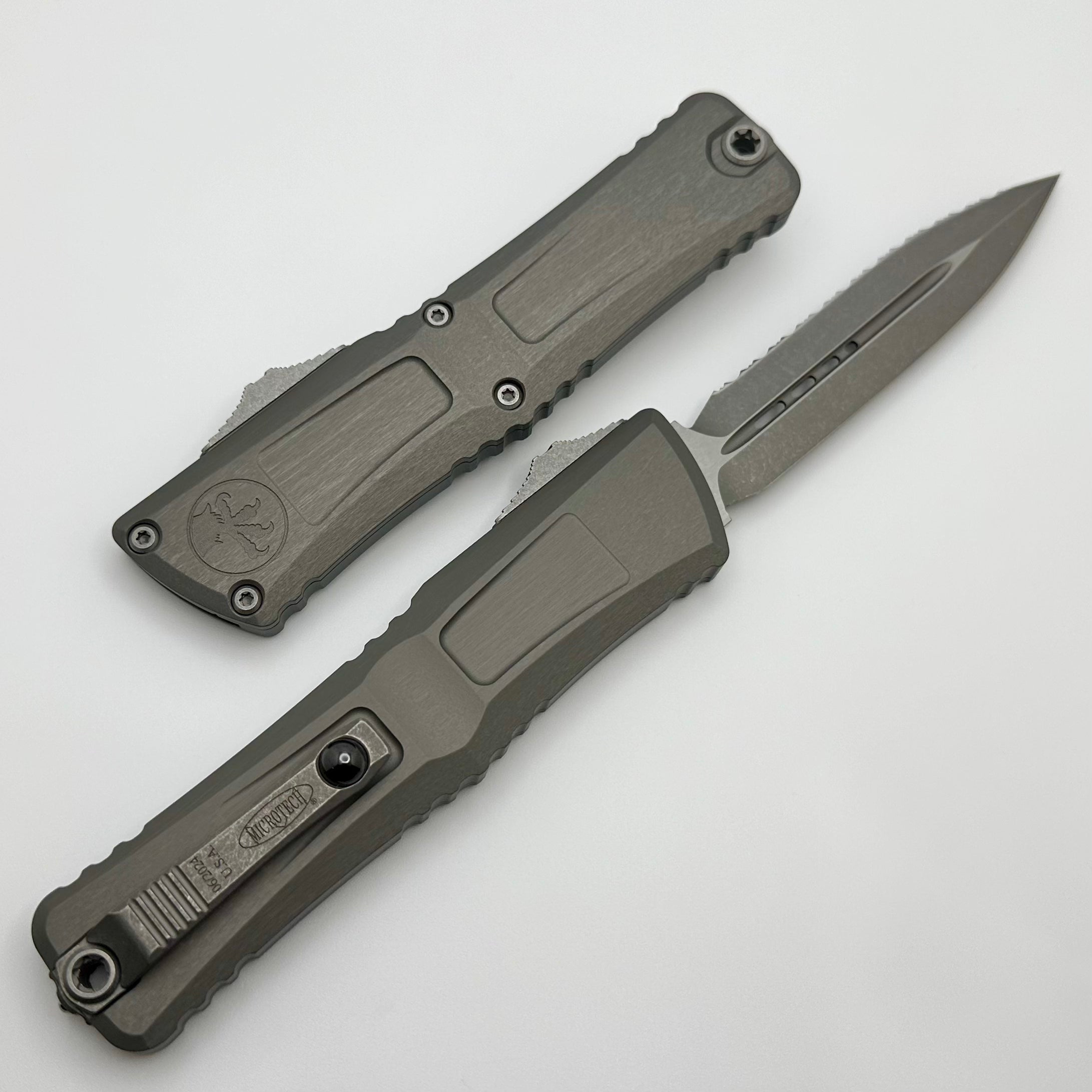 Microtech Knives Combat Troodon Gen III Apocalyptic Natural Clear Full Serrated Double Edge 1142-12APNC