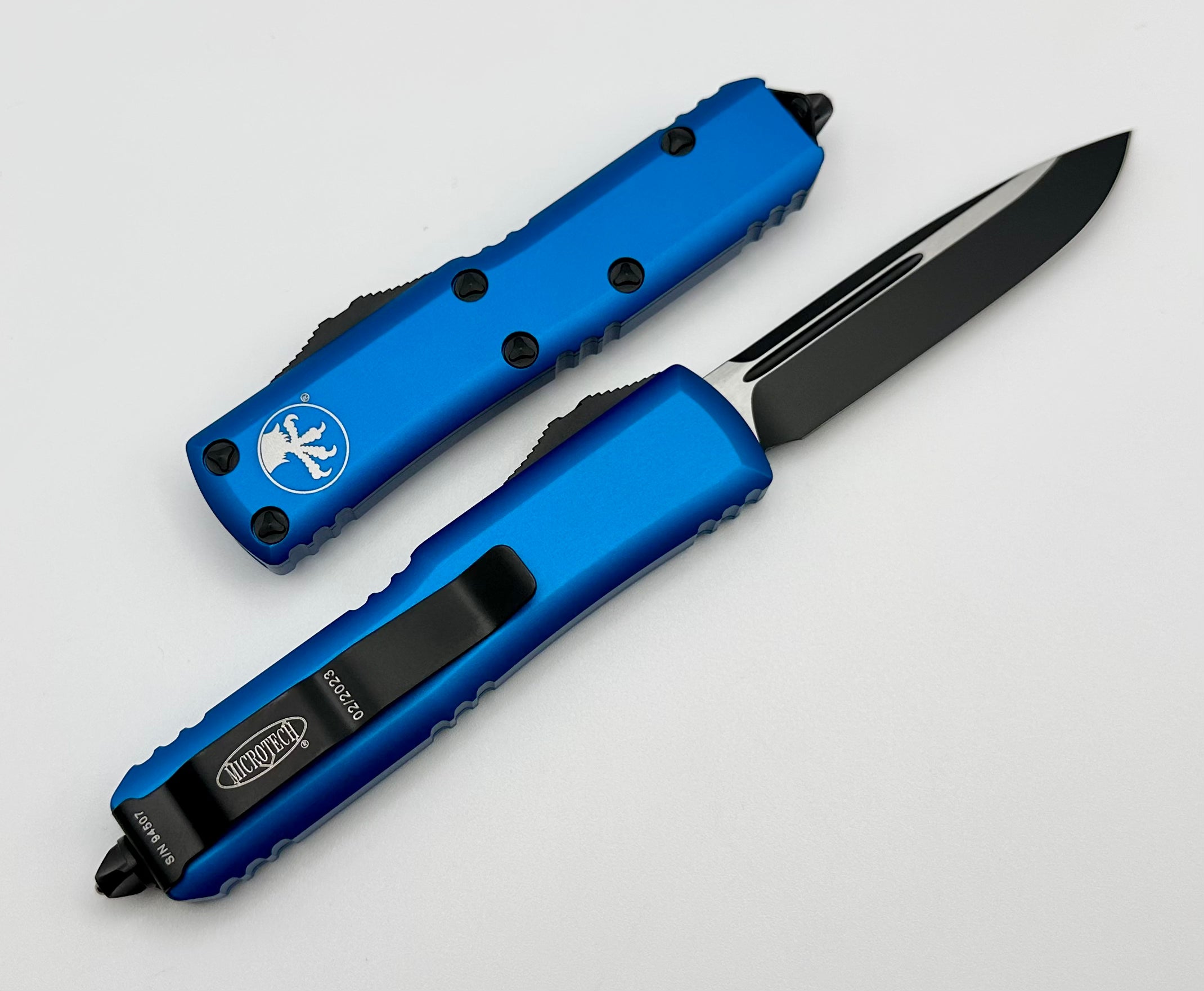 Microtech UTX-85 S/E Black Standard & Blue 231-1BL