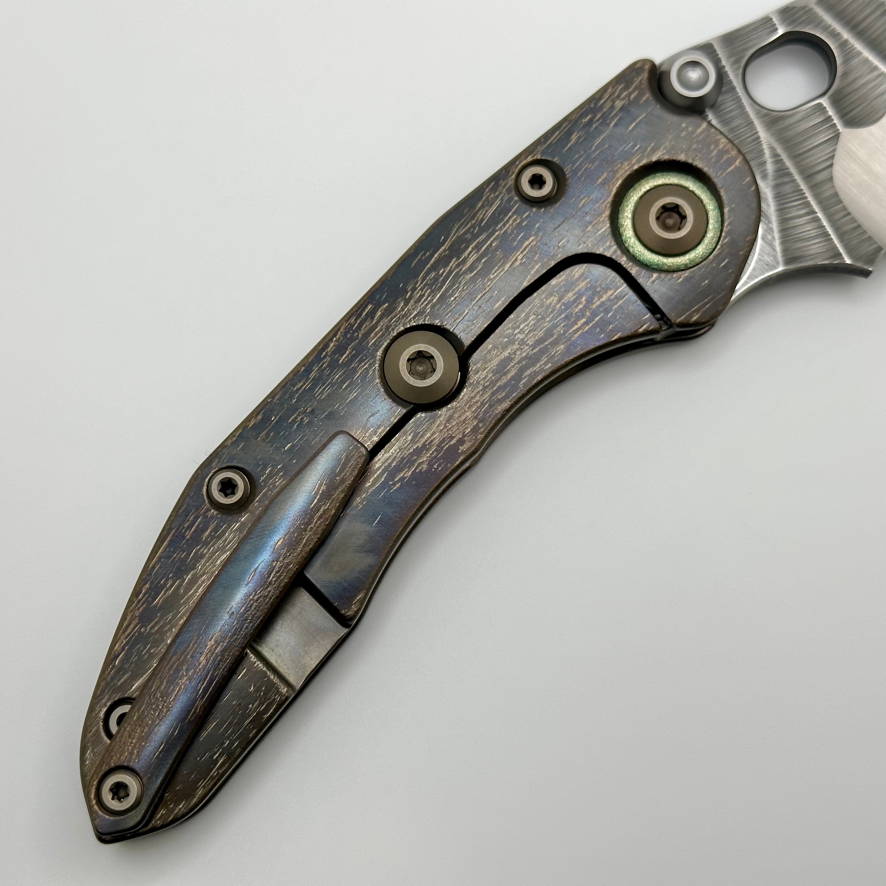 Borka Blades Custom Rocker Cosmic Stitch w/ Rock Grind Blade & Backspacer w/ Green Pivot Collars