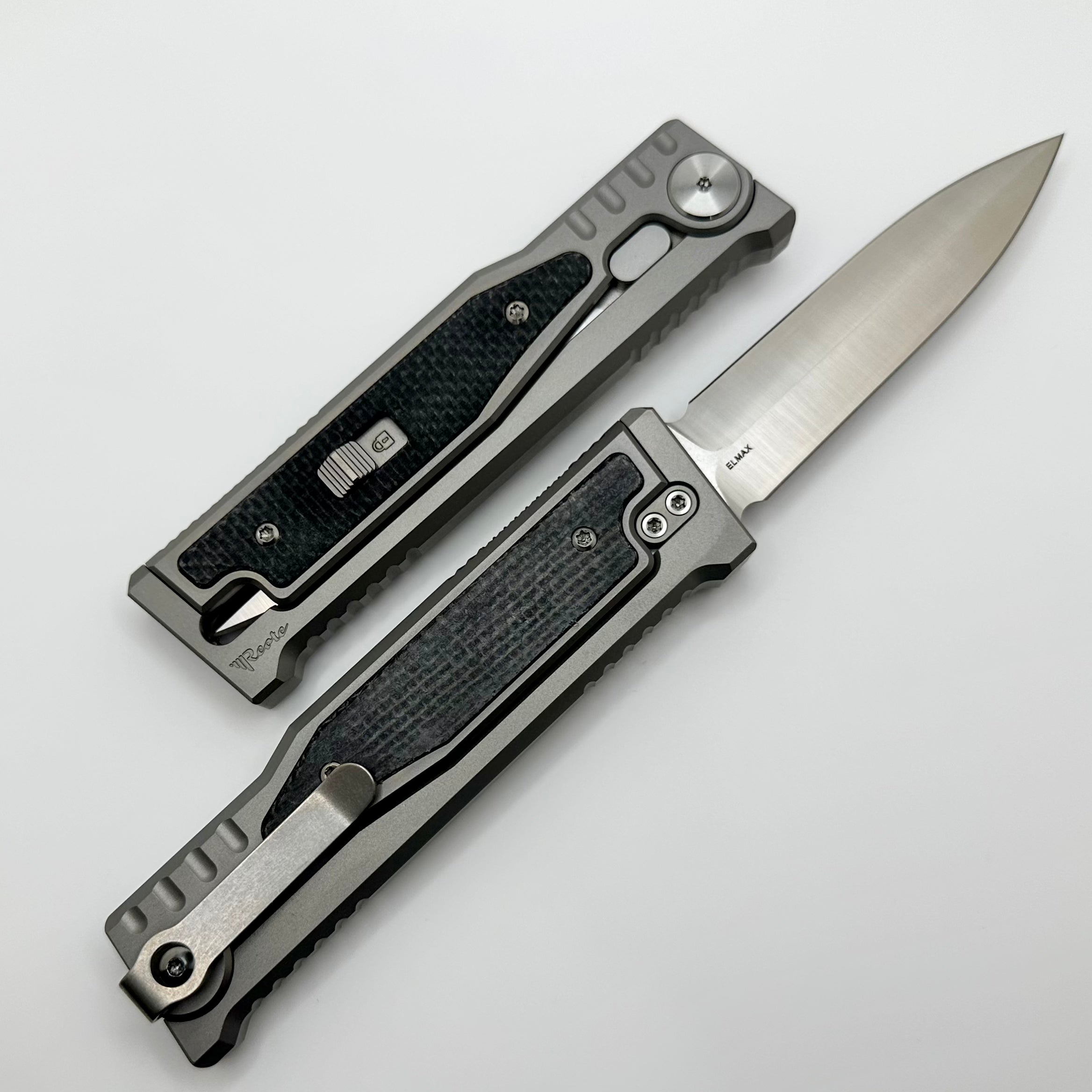 Reate EXO M Black Micarta & Satin Double Edge