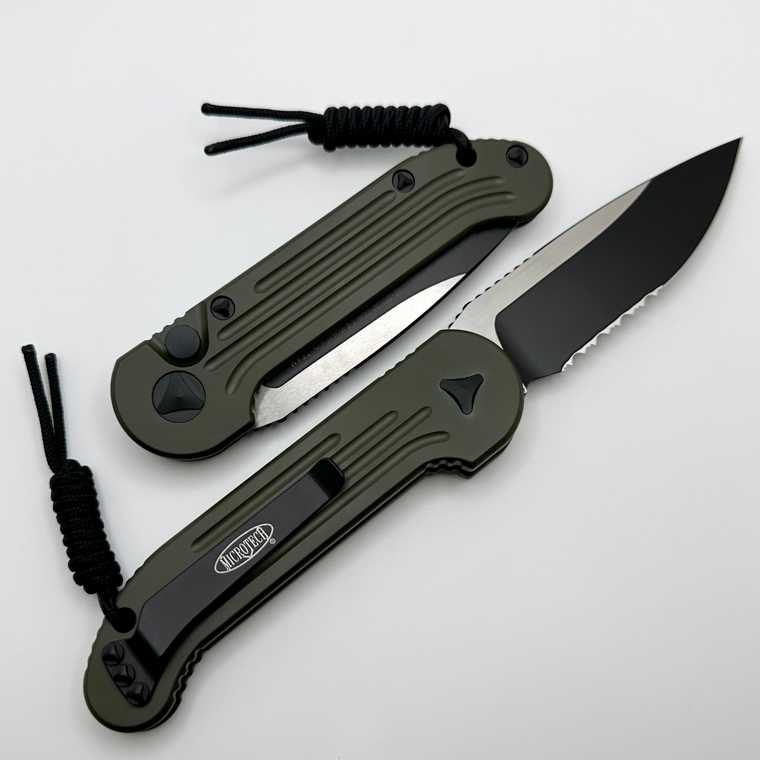 Microtech L.U.D.T OD Green & Black Partial Serrated 135-2OD (listing #2)