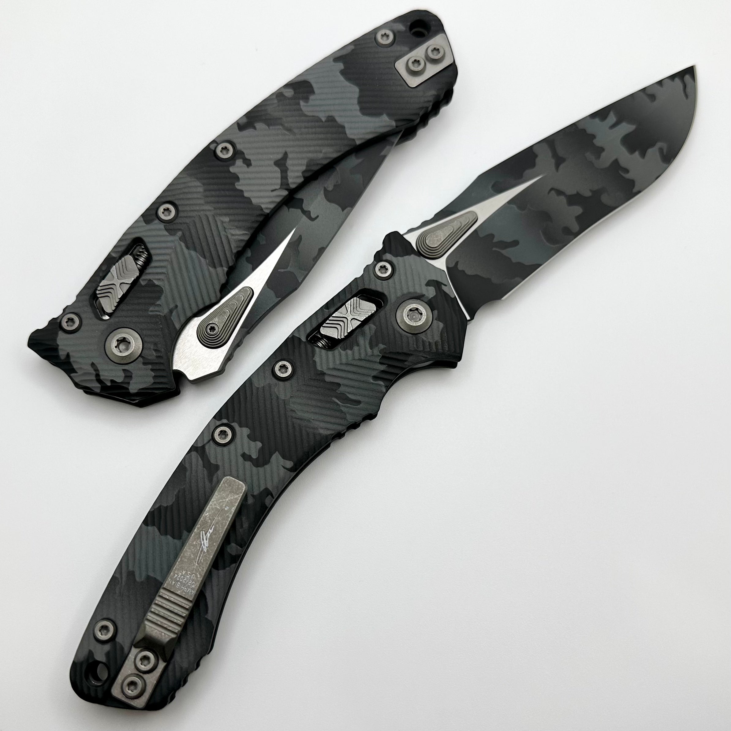 Microtech Amphibian RAM LOK Urban Camo Fluted Aluminum & M390MK 137RL-1FLUCS