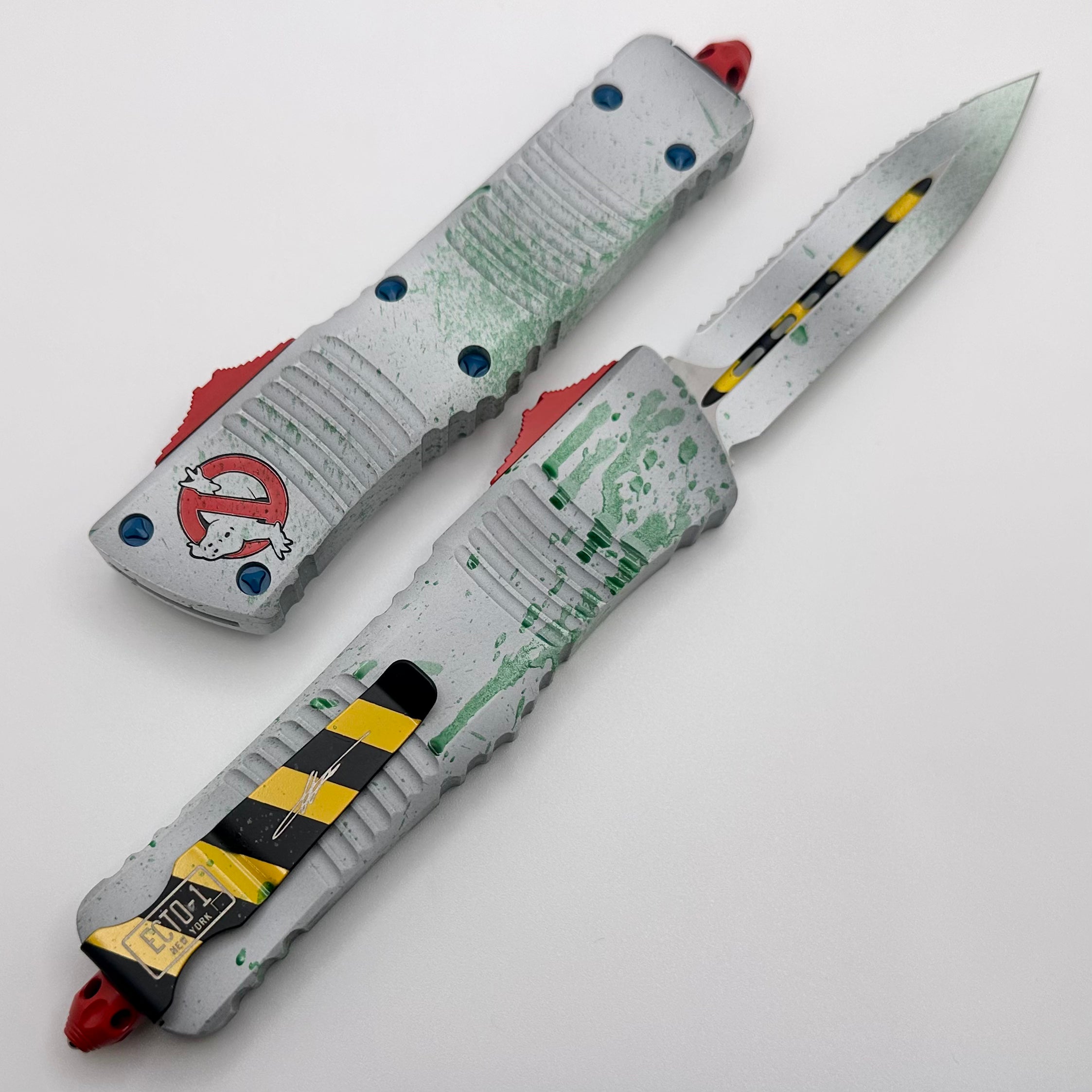 Microtech Combat Troodon Ghost Busters Full Serrated Double Edge Signature Series 142-3GBS ONE PER HOUSEHOLD