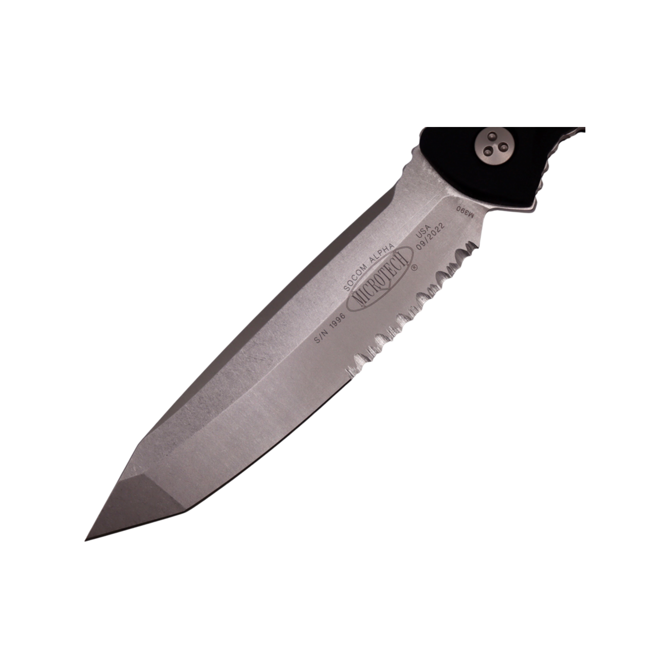 Microtech Socom Alpha Tanto Stonewash Partial Serrated 114-11