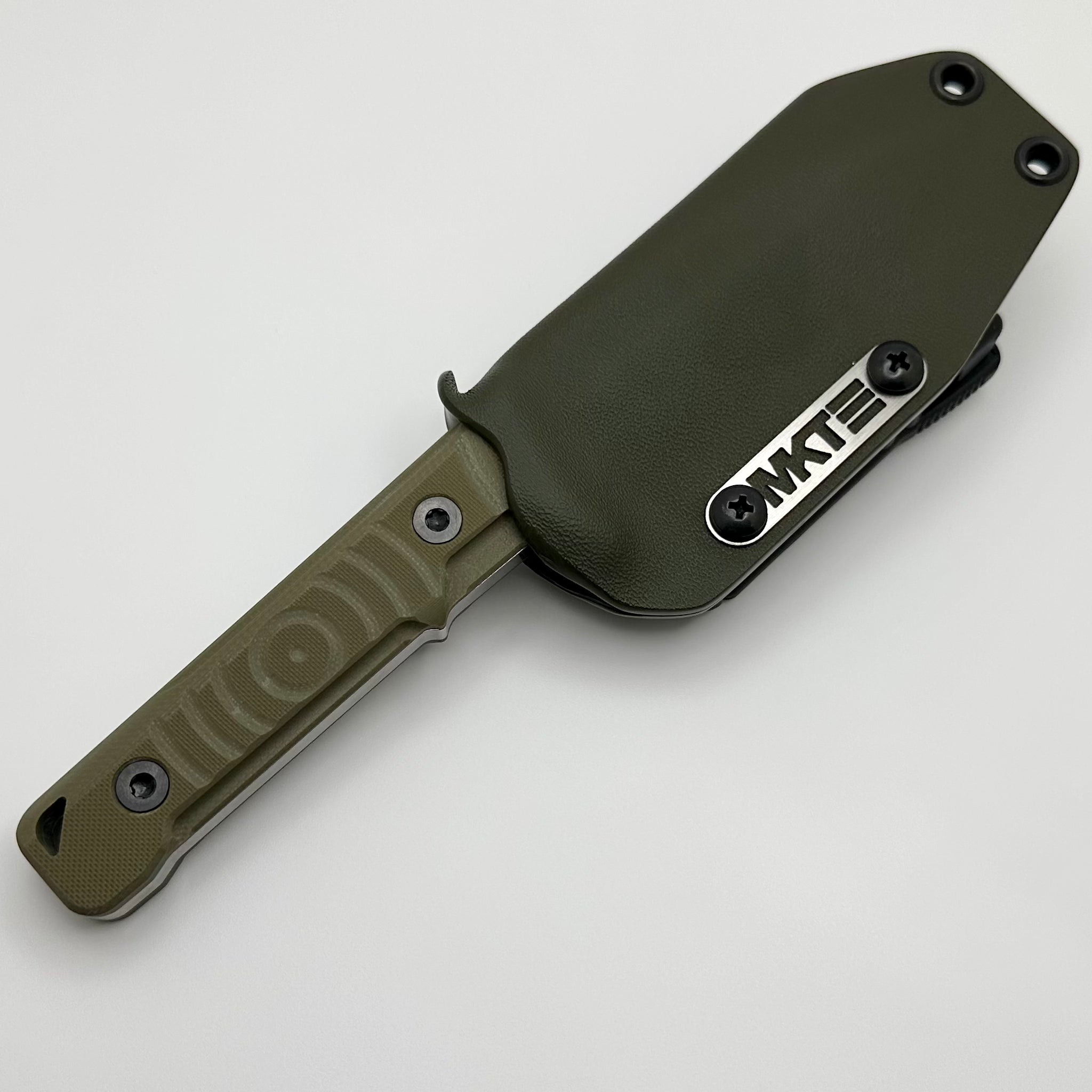 Medford Mizuchi OD Green & Tumbled Polished 20CV Fixed Blade